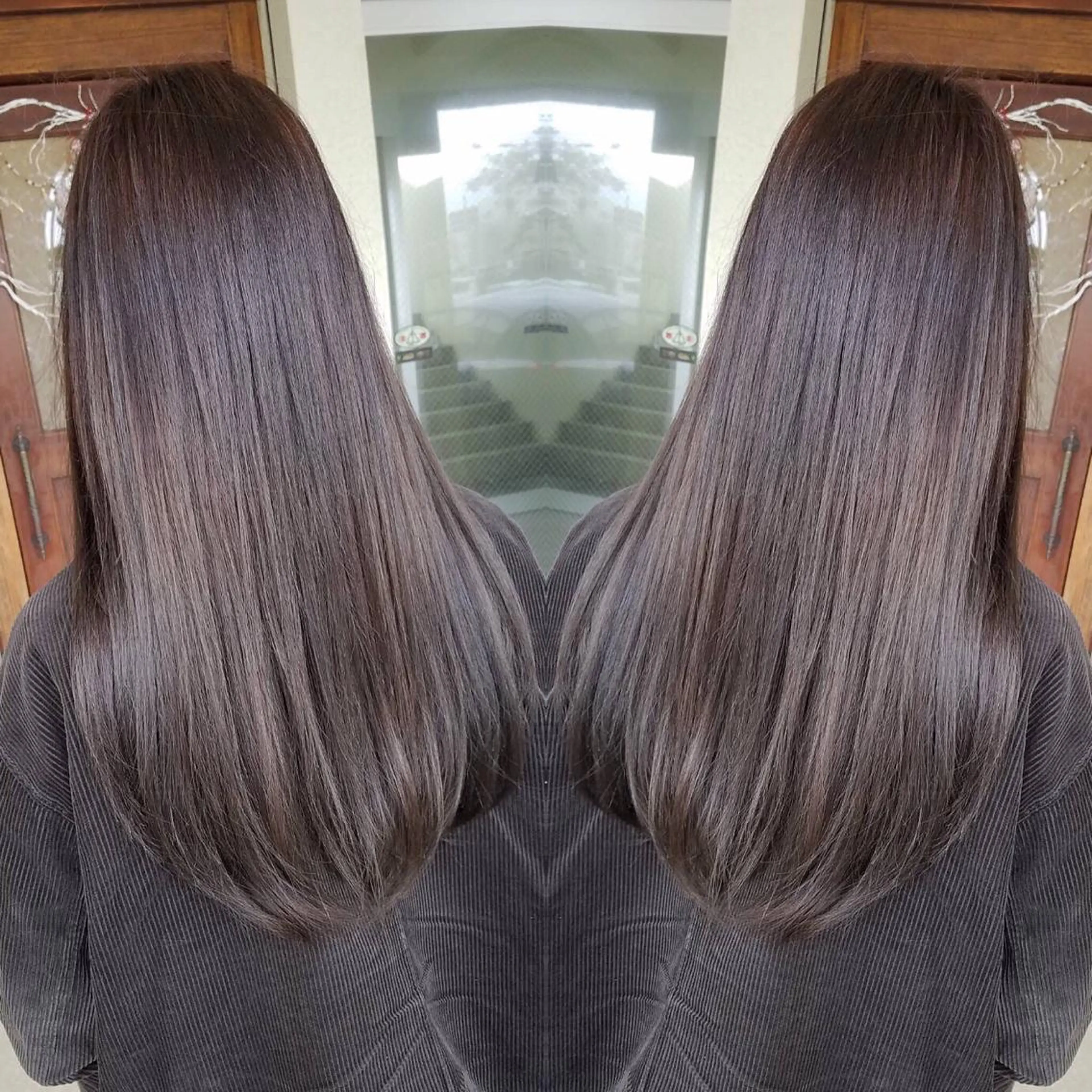 ロング カラー カット ヘアカラー トリートメント grand juteのヘアスタイル