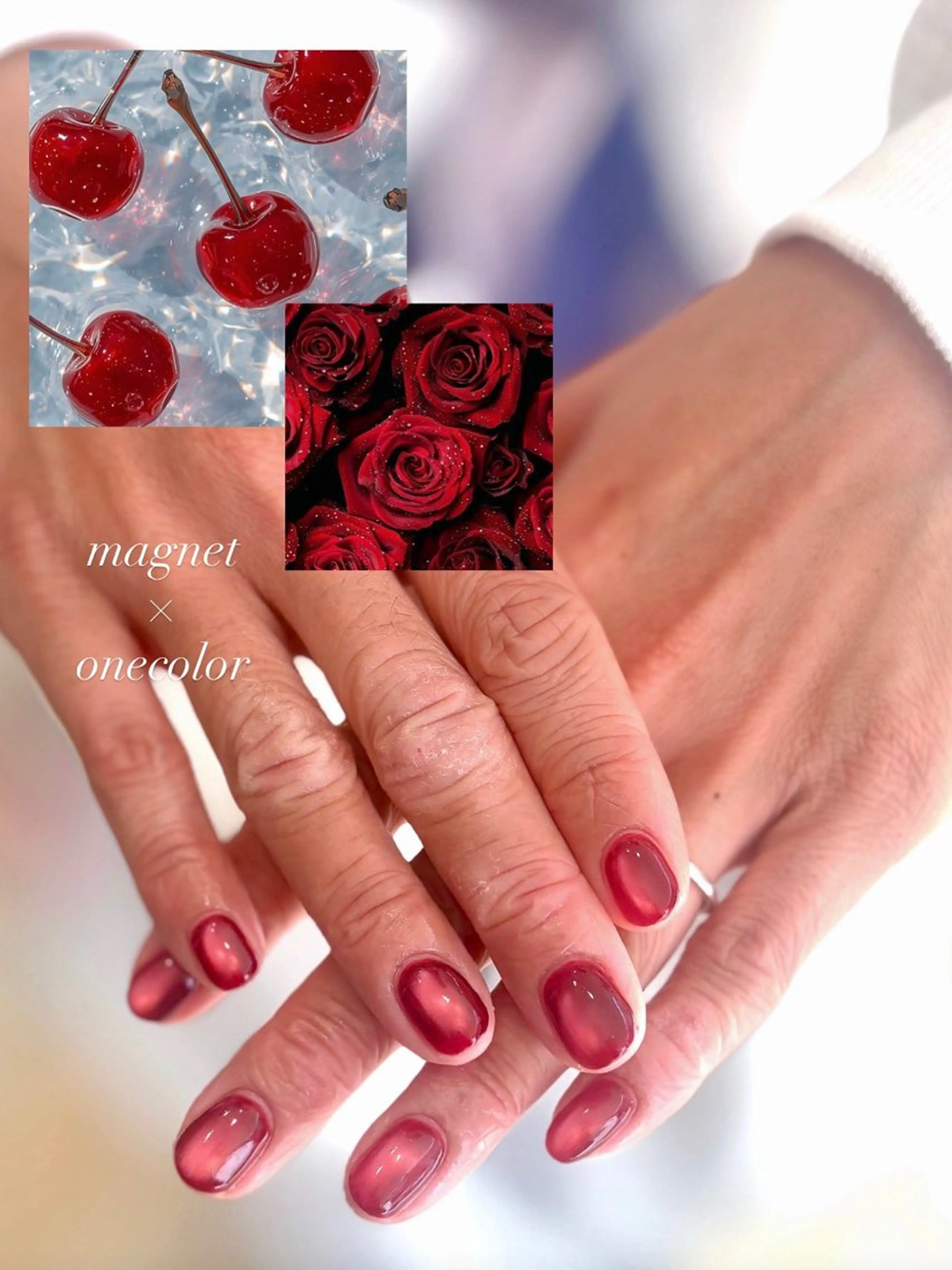 ネイル マグネットネイル ワンカラーネイル Y U Aのネイルデザイン