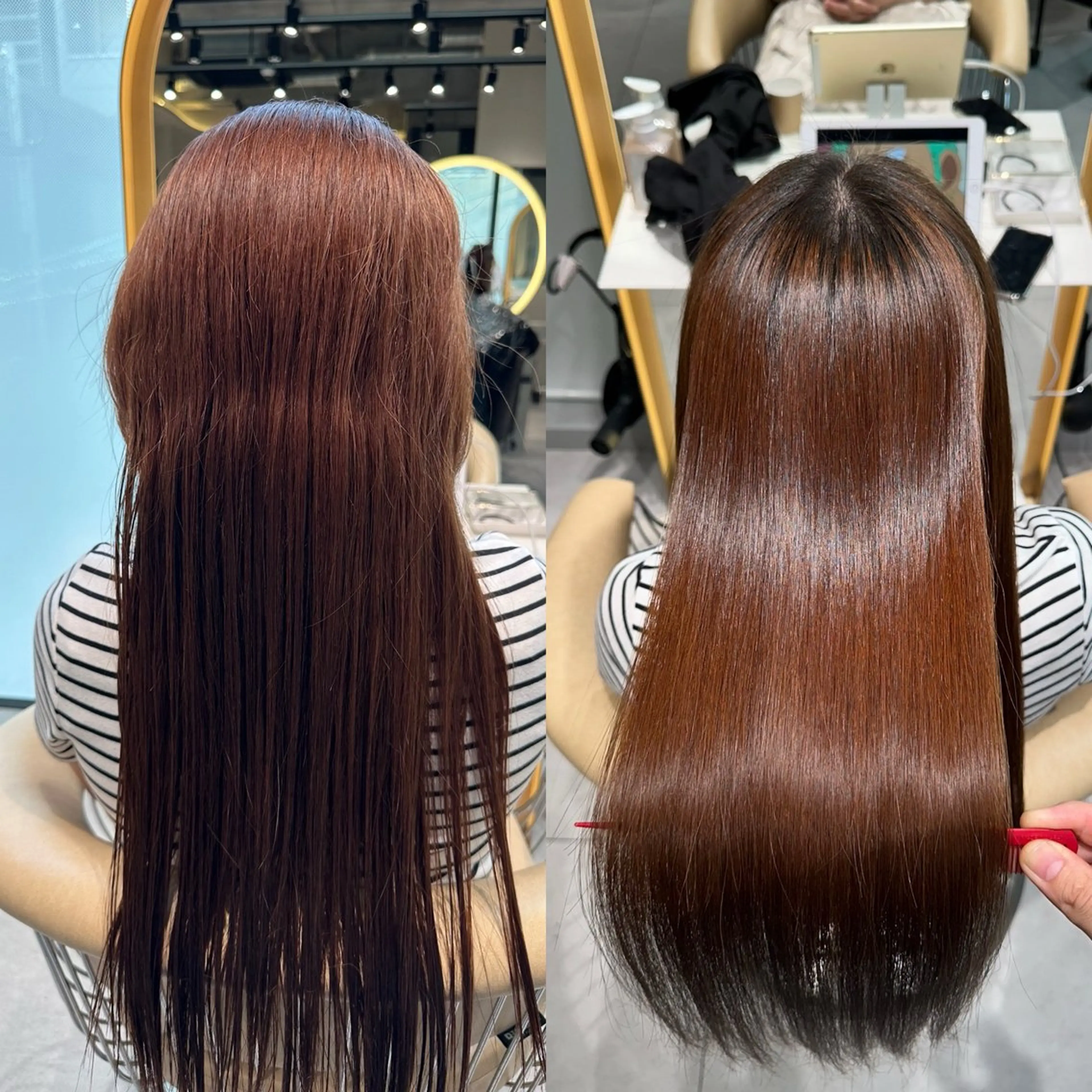 ロング カット 縮毛矯正 トリートメント ✨髪質改善特化✨副 店長椎葉信乃介のヘアスタイル