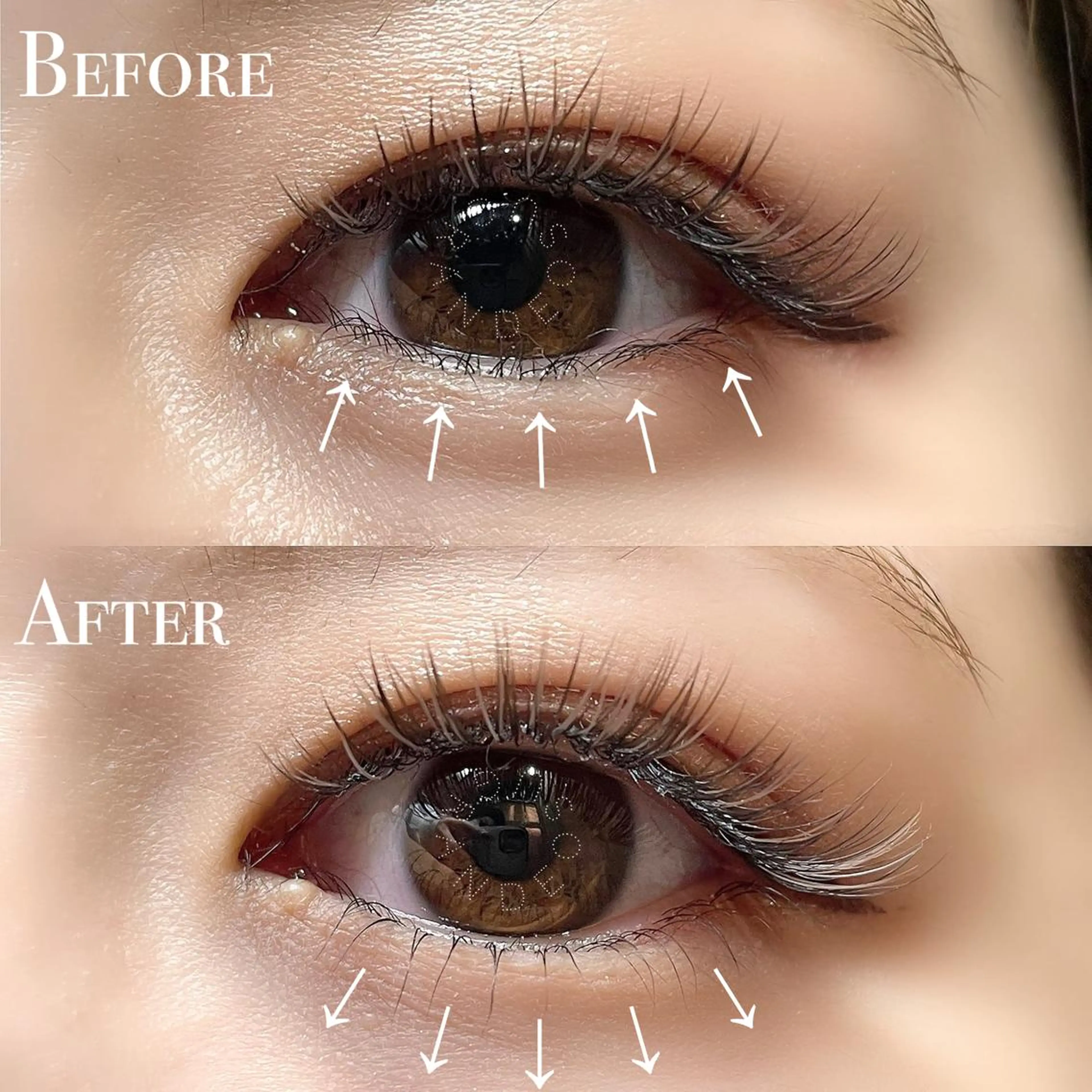 マツエク・マツパ パリジェンヌラッシュリフト 下まつげエクステ GRANDE OSU 藤原/eye店長のマツエク・マツパデザイン