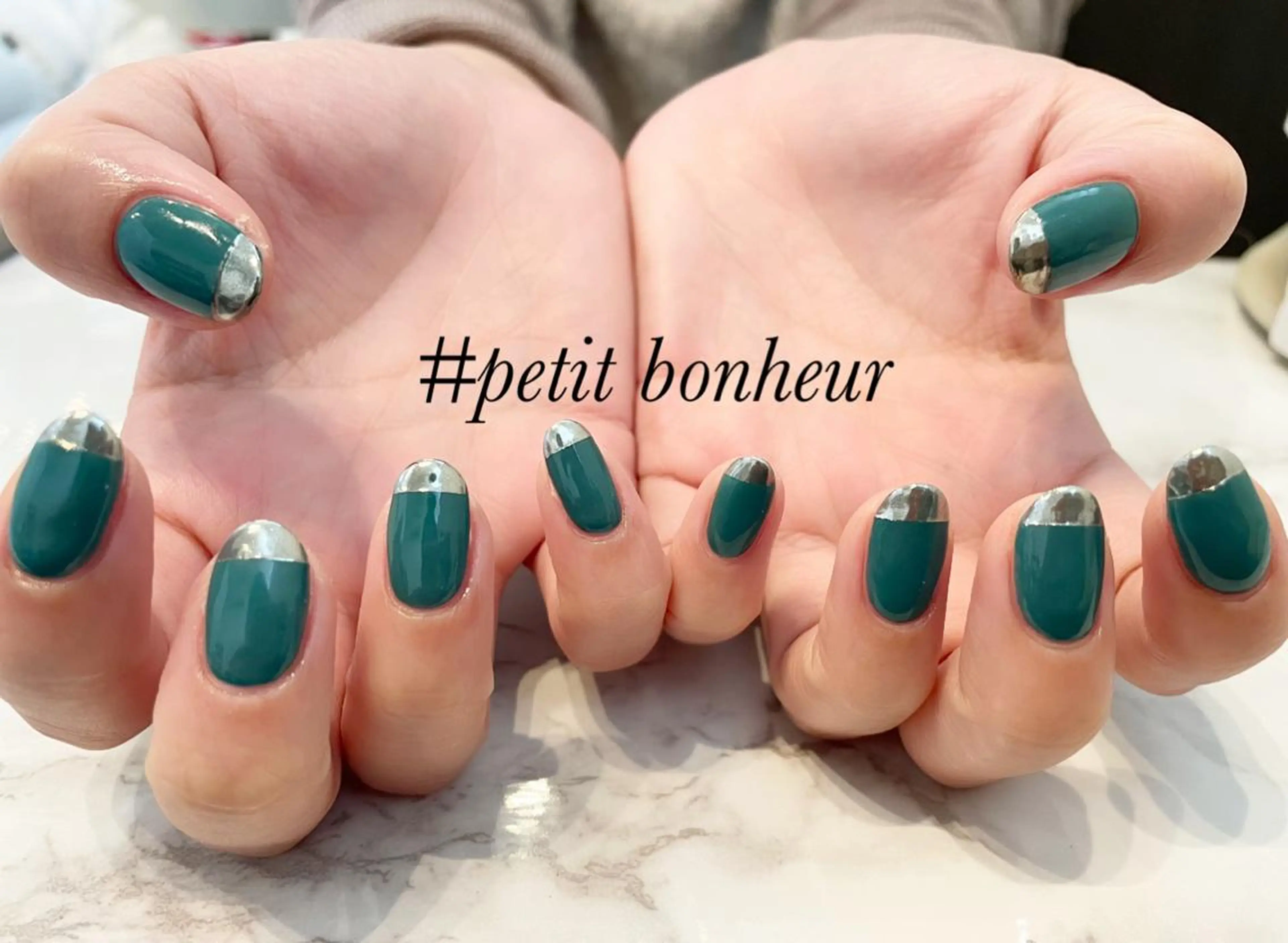 ネイル フレンチネイル ミラーネイル Mas Miのネイルデザイン