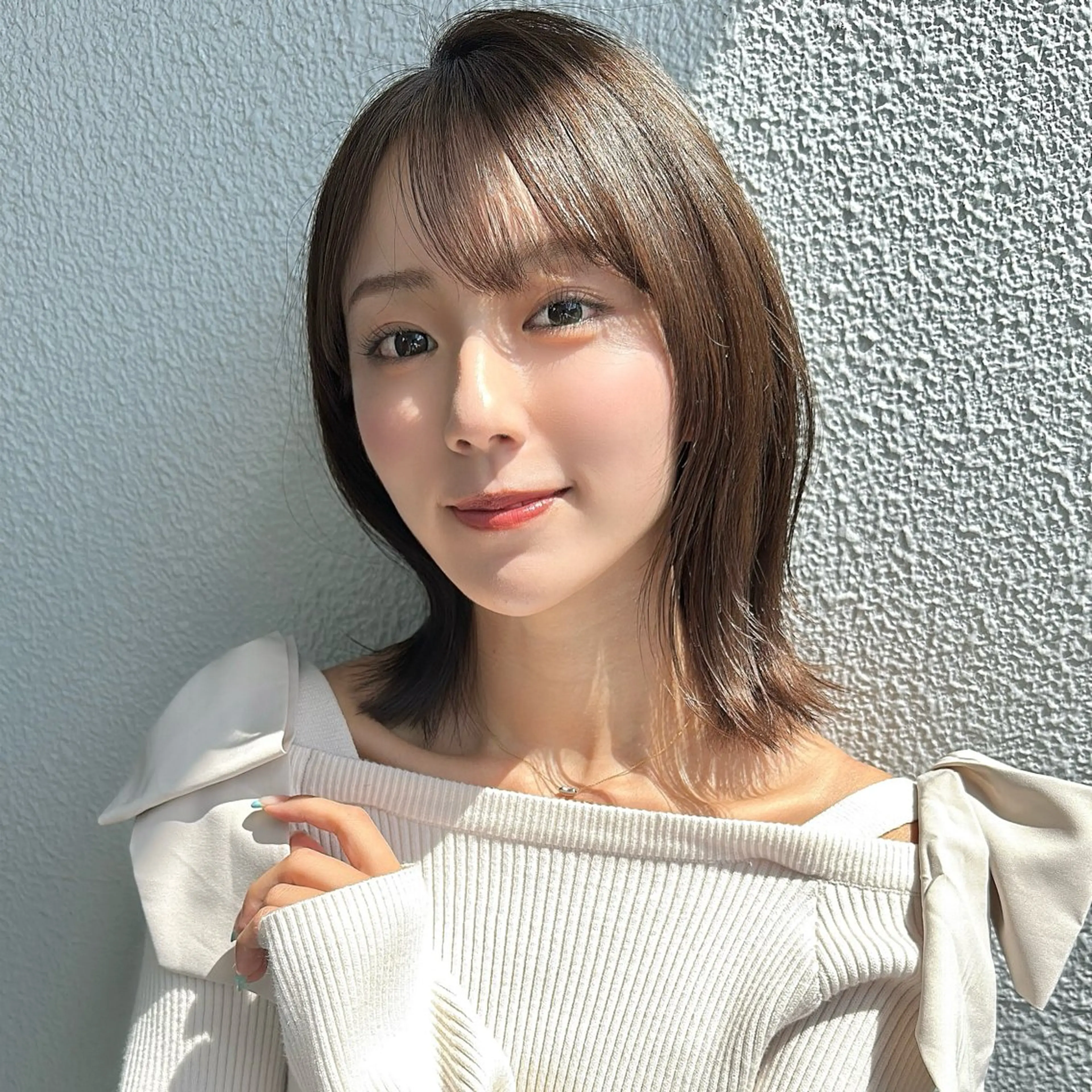 ミディアム ボブ 小顔カット カット ヘアカラー トリートメント 市原 大翼のヘアスタイル