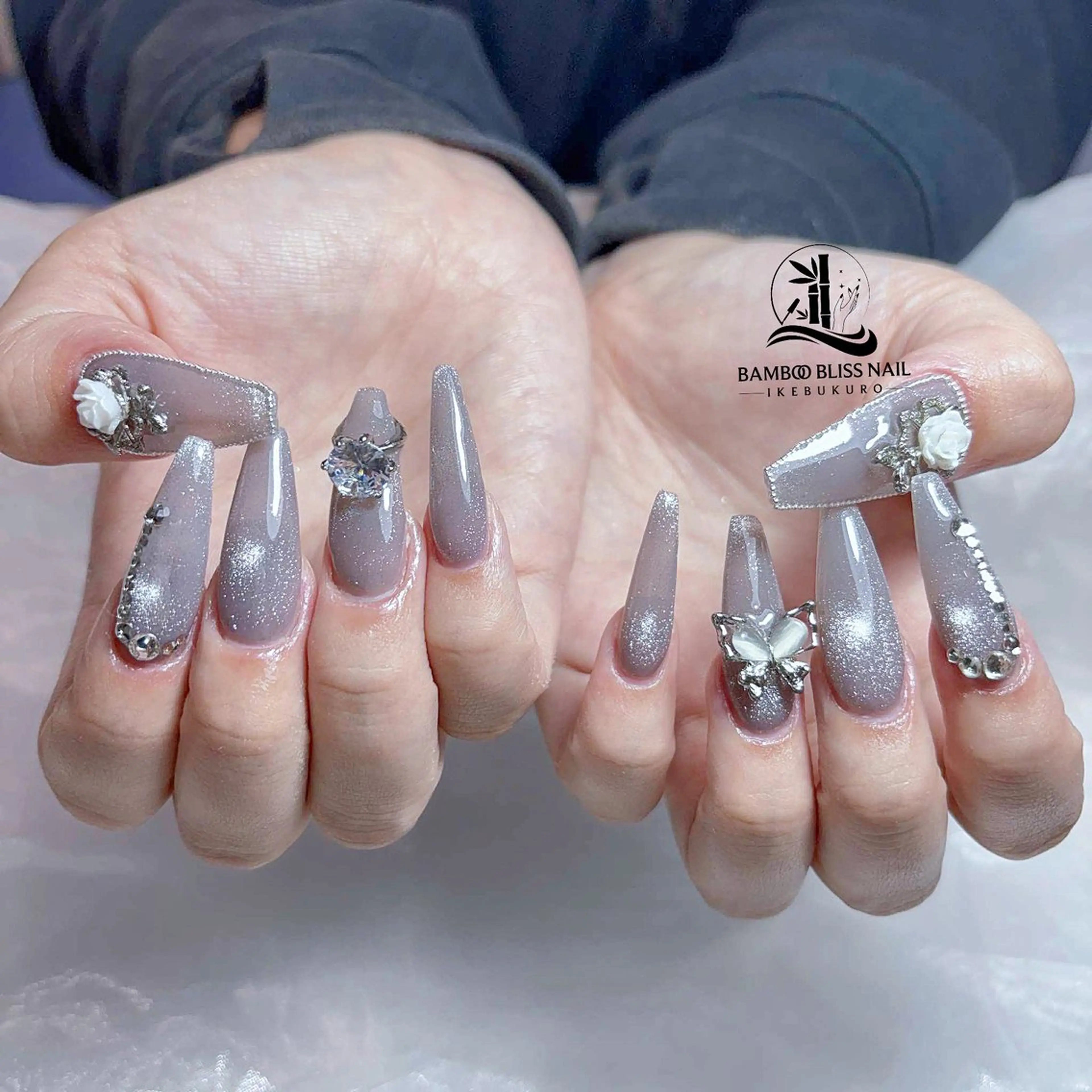 ネイル ハンドネイル BAMBOO BLISS 研修用のネイルデザイン