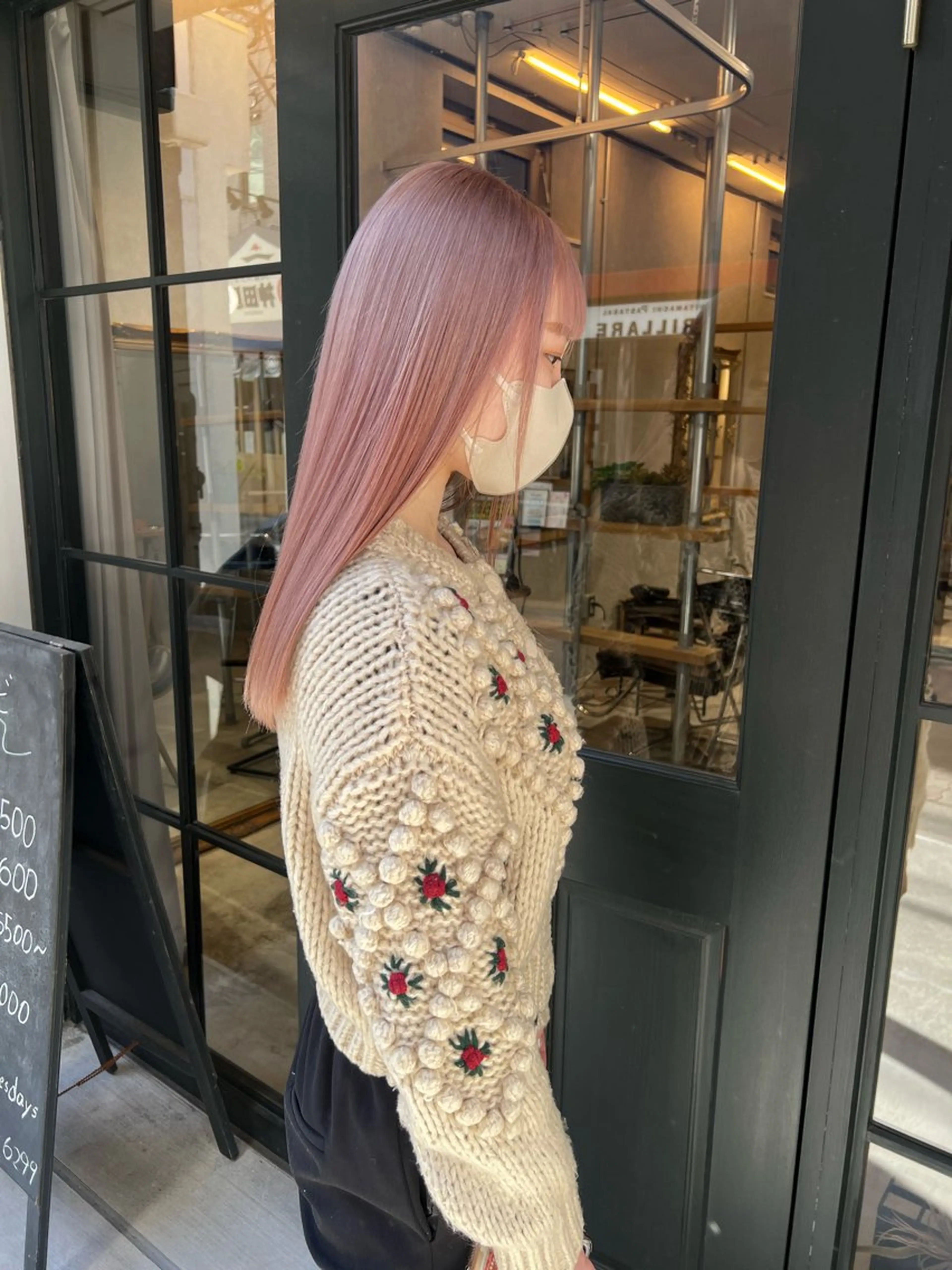 ロング カラー ピンクカラー Asobi所属・透明感♡くすみカラー 🍏Haruka🍏のヘアスタイル