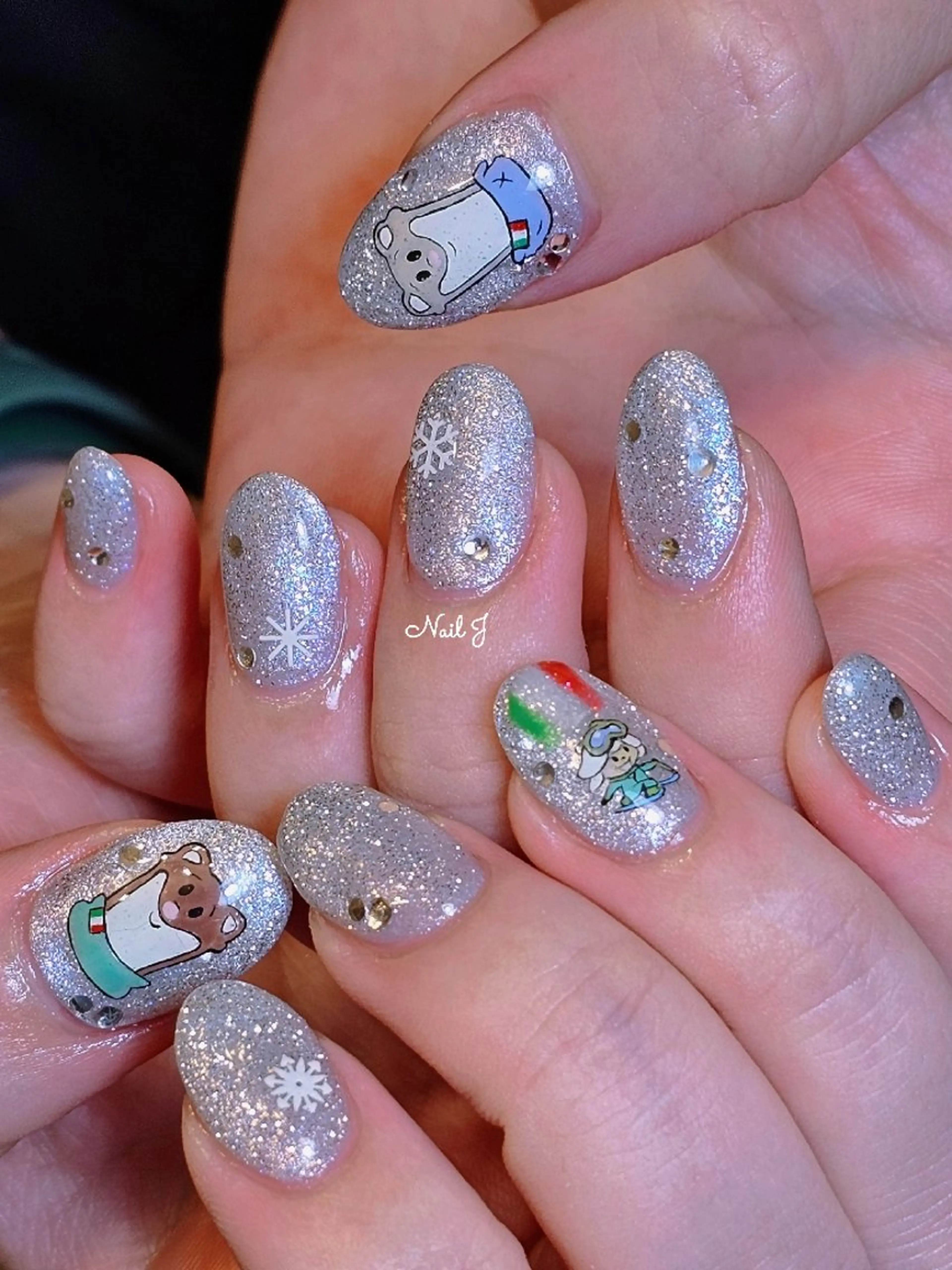 ネイル 韓国ネイル 冬ネイル ハンドネイル Nail Jのネイルデザイン