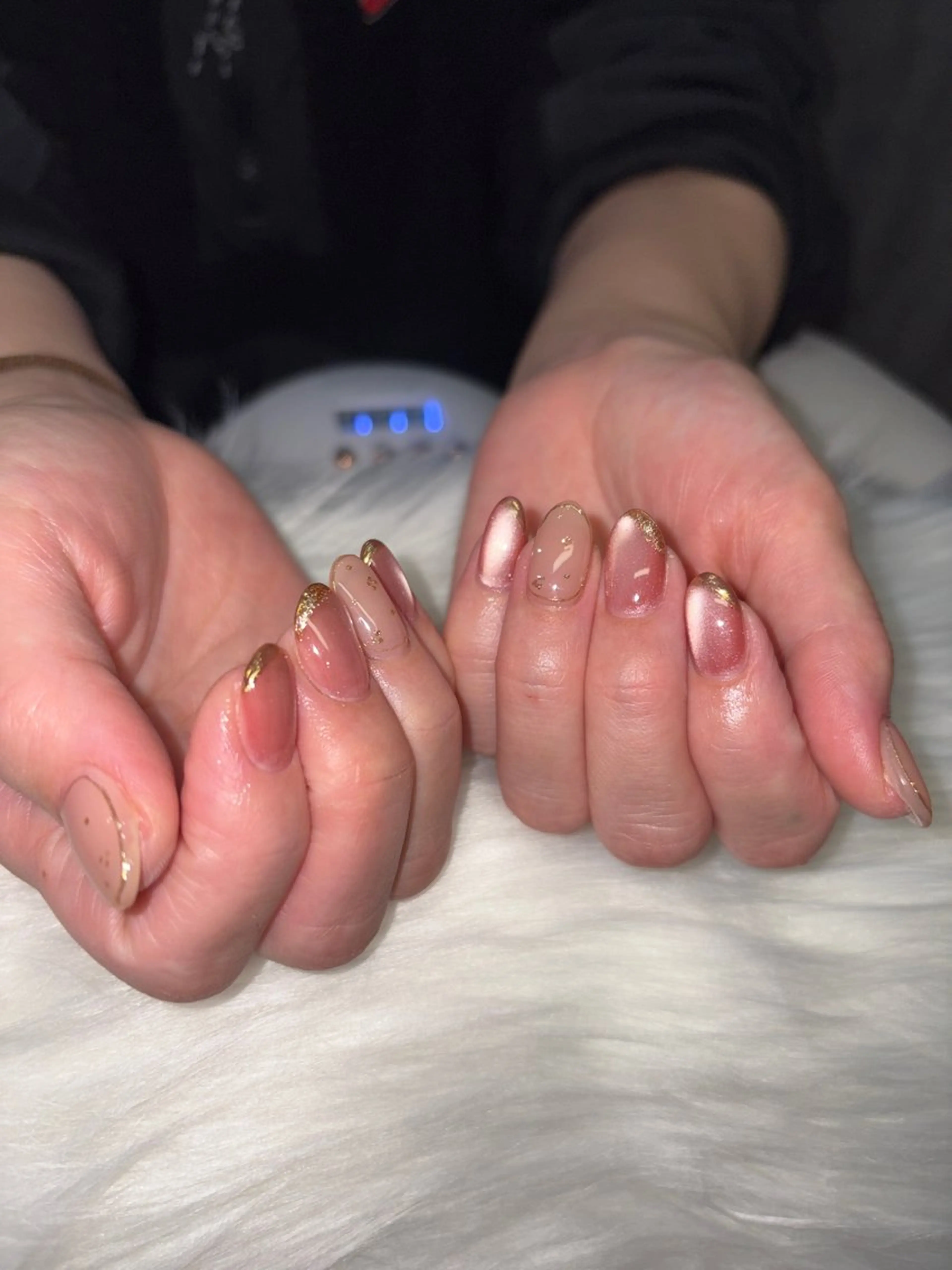 ネイル ジェルネイル パラジェル 春ネイル 冬ネイル クリスマス ハンドネイル Nails by Akariのネイルデザイン