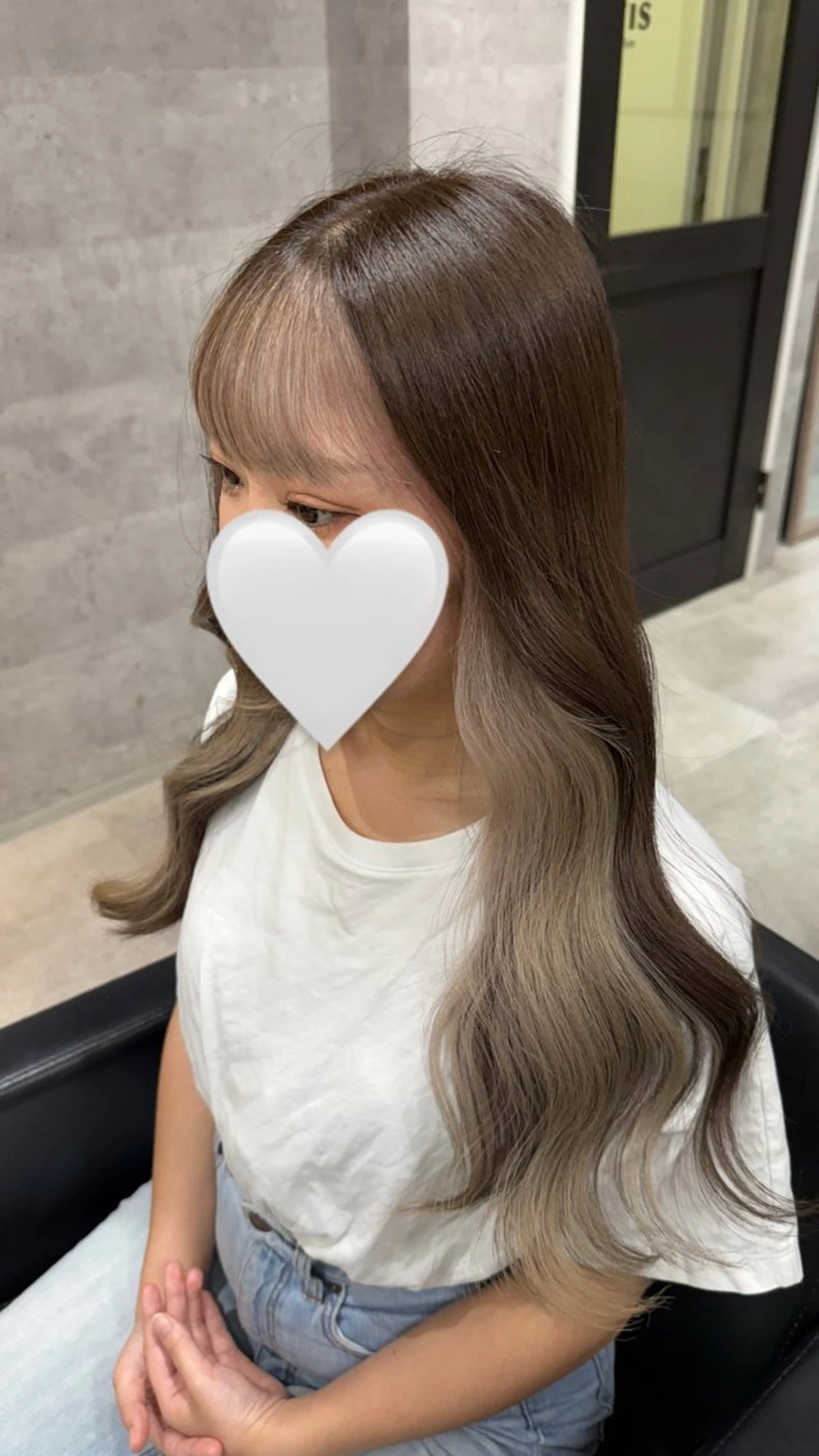 ロング カラー 川浪 ほほみのヘアスタイル