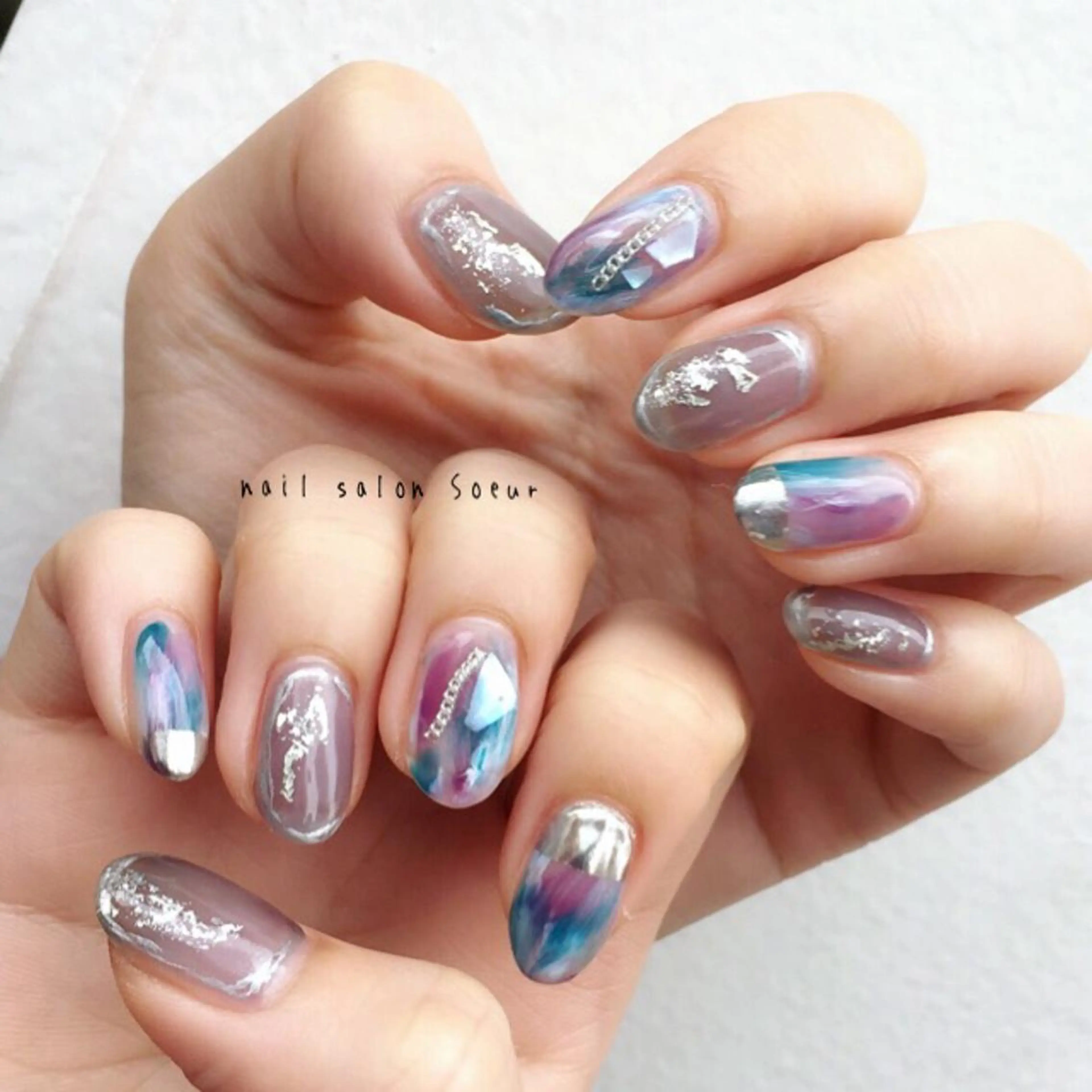 ネイル アートネイル ジェルネイル ニュアンスネイル ハンドネイル nail salon Soeurのネイルデザイン