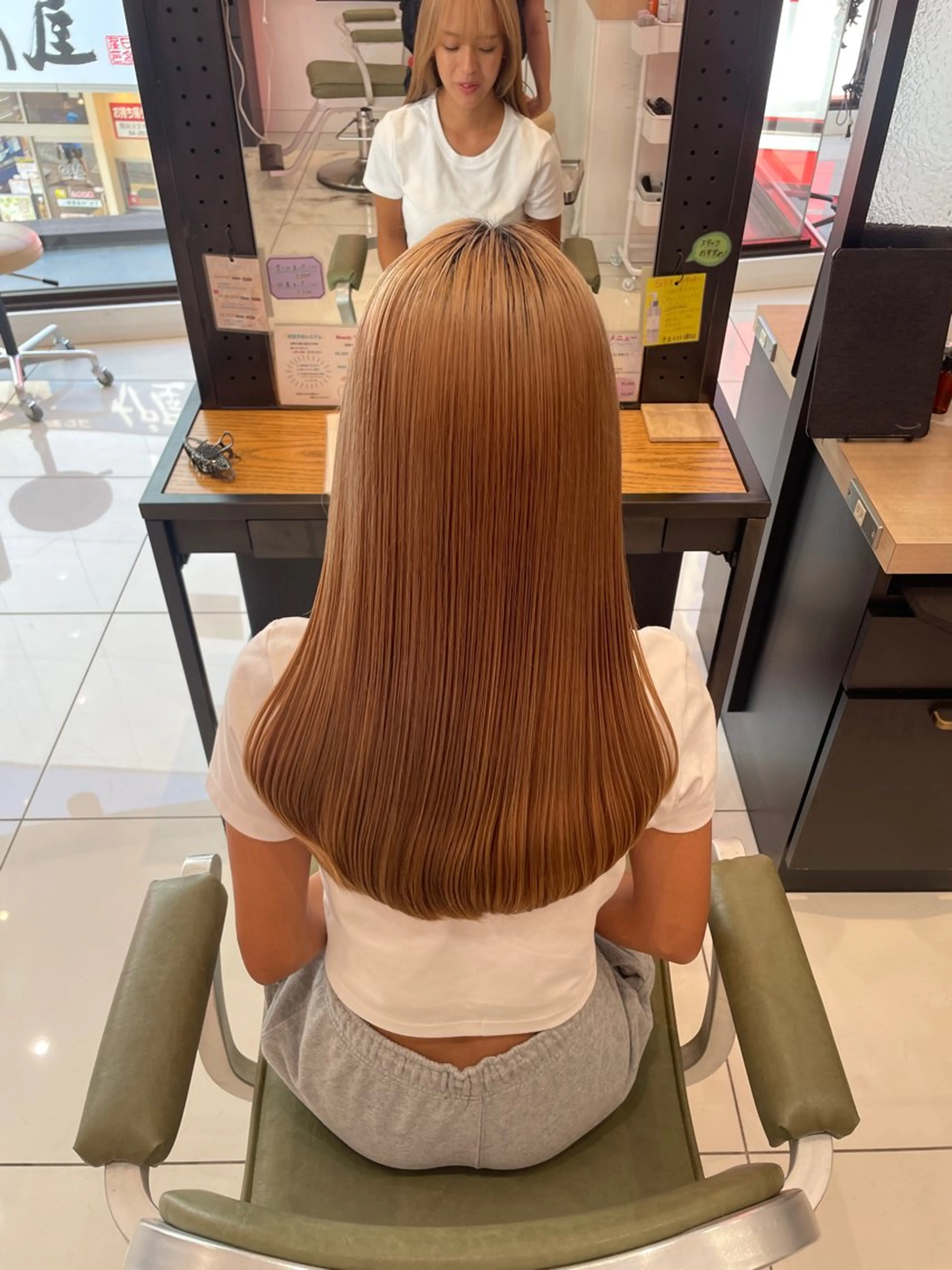 ロング 髪質改善 縮毛矯正 トリートメント ダブルカラー /透明感カラーRioのヘアスタイル