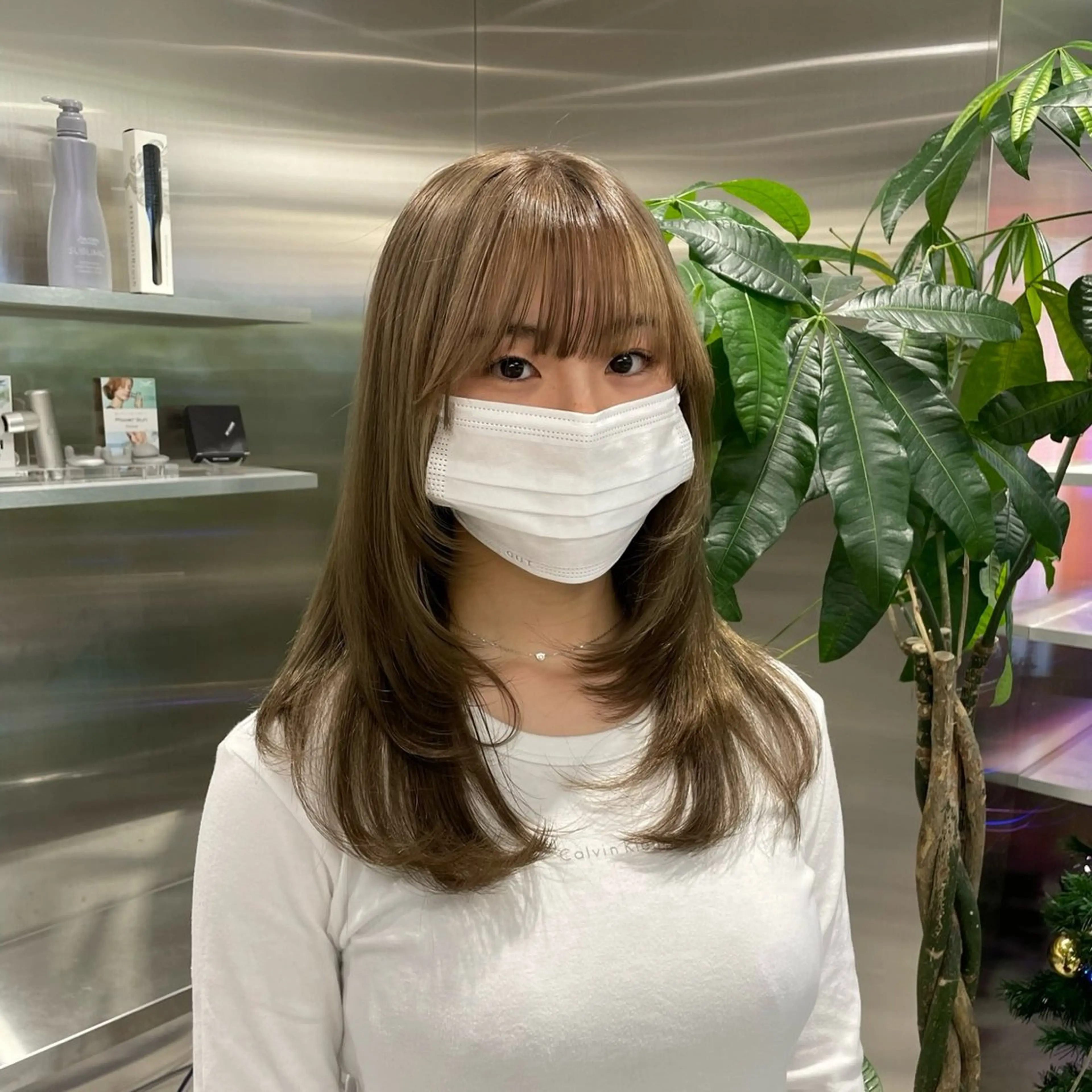 カラー クルミ/ 💕ワンホンネイルのネイルデザイン