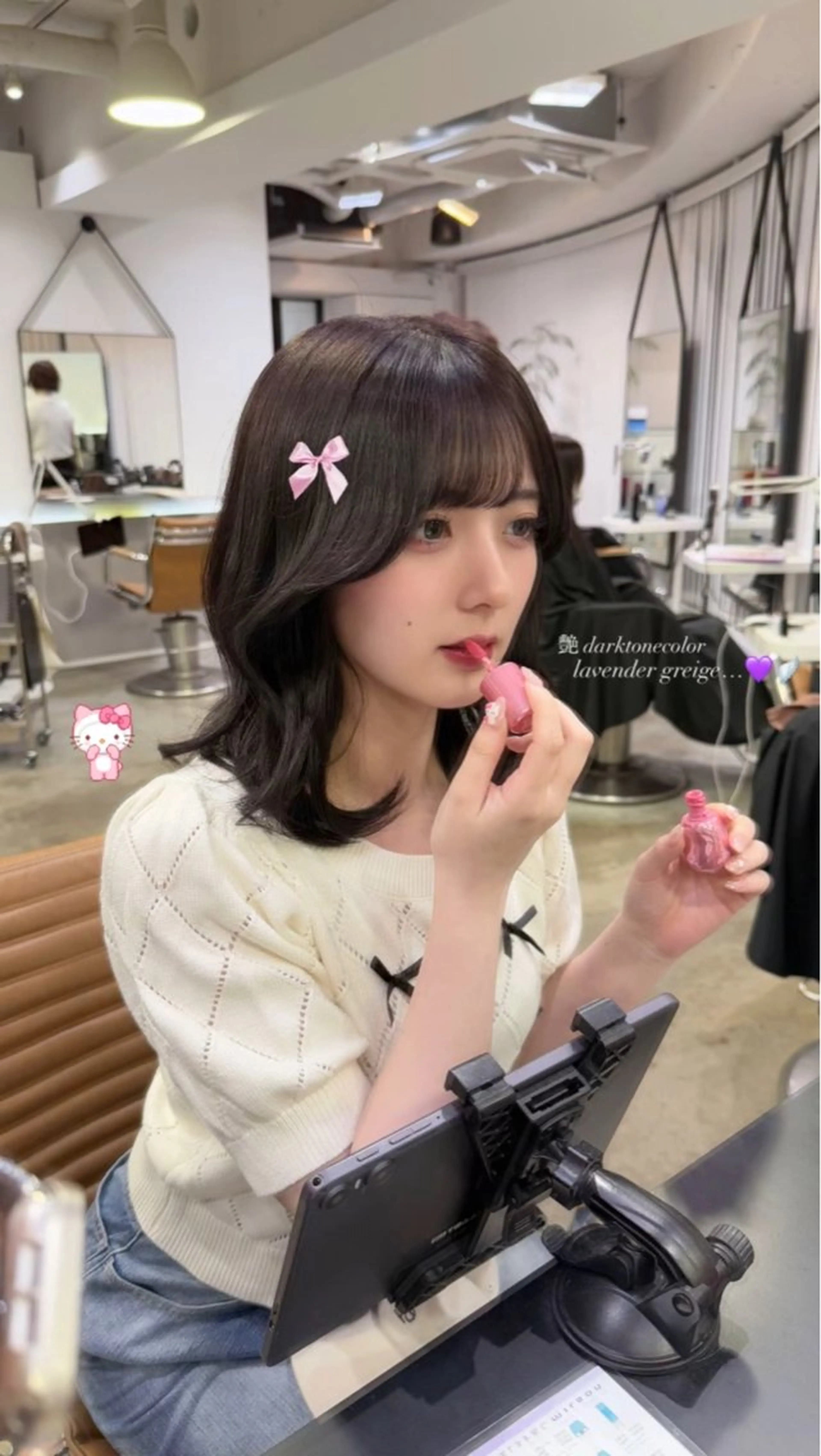 ミディアム カラー 透明感カラー ラベンダーカラー ヘアカラー 透明感カラー/ RIKO🌺🥥のヘアスタイル