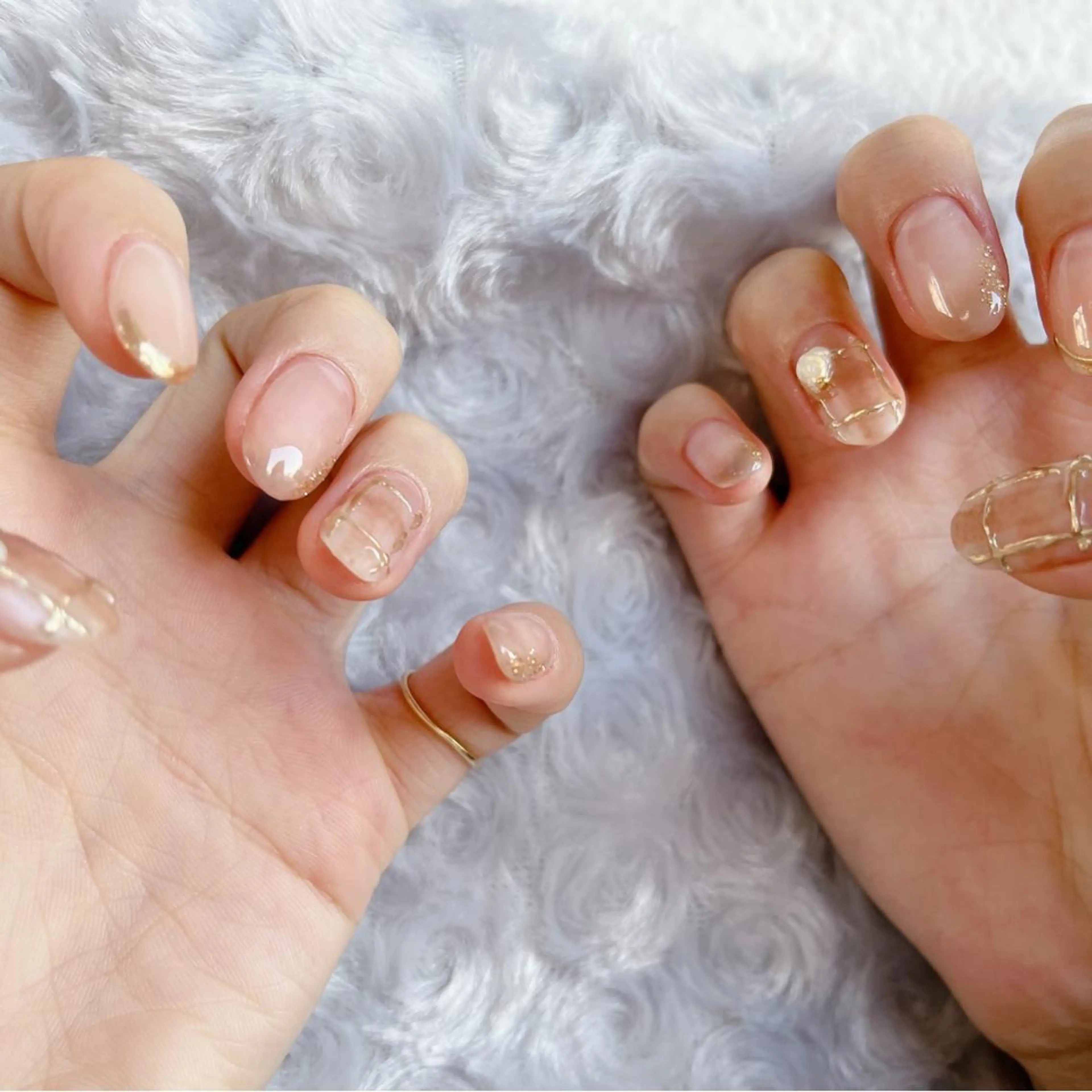 ネイル フレンチネイル ジェルネイル パラジェル 上村 未来のネイルデザイン