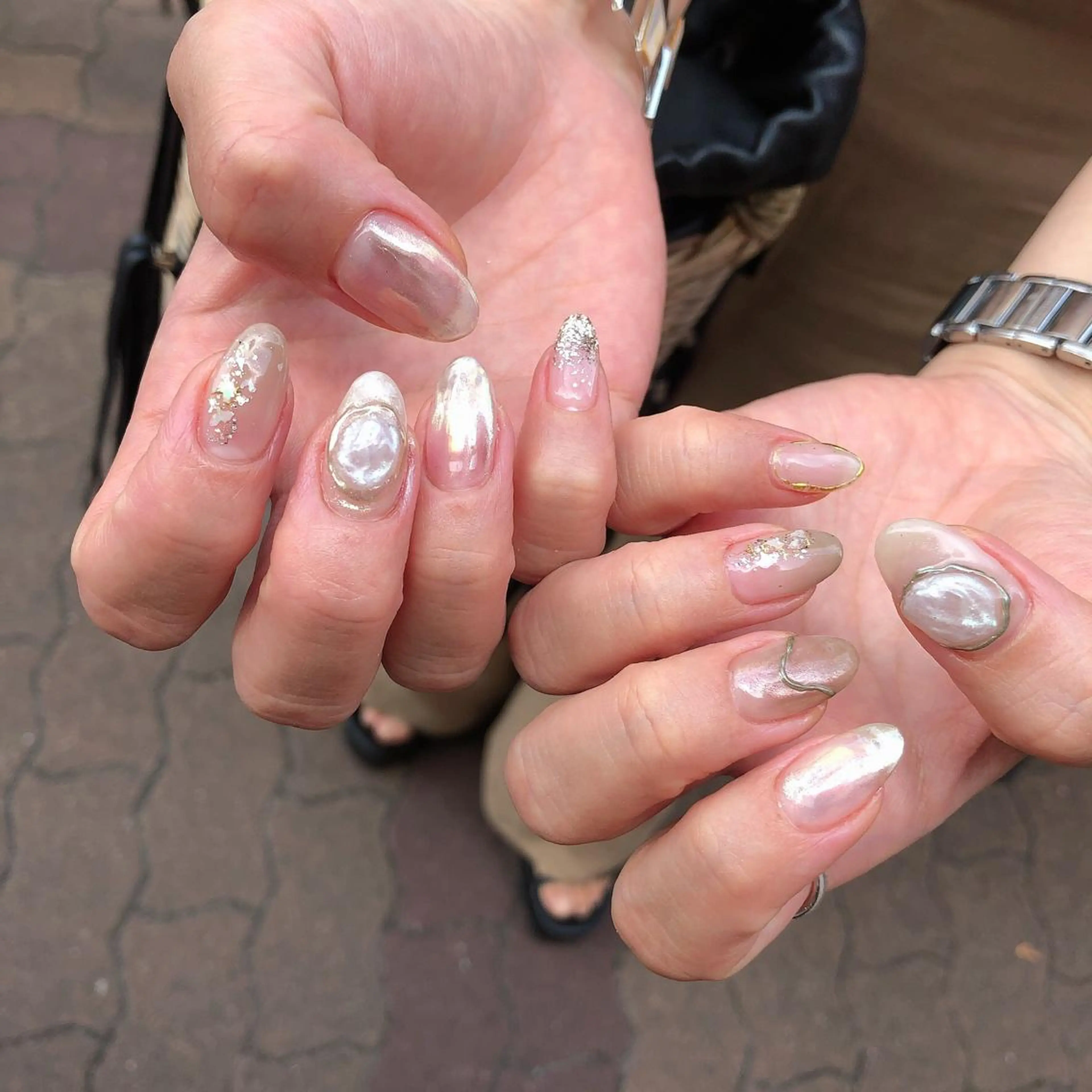 ロング カラー ヘアアレンジ キッズ ネイル マツエク・マツパ 福田 加奈のネイルデザイン