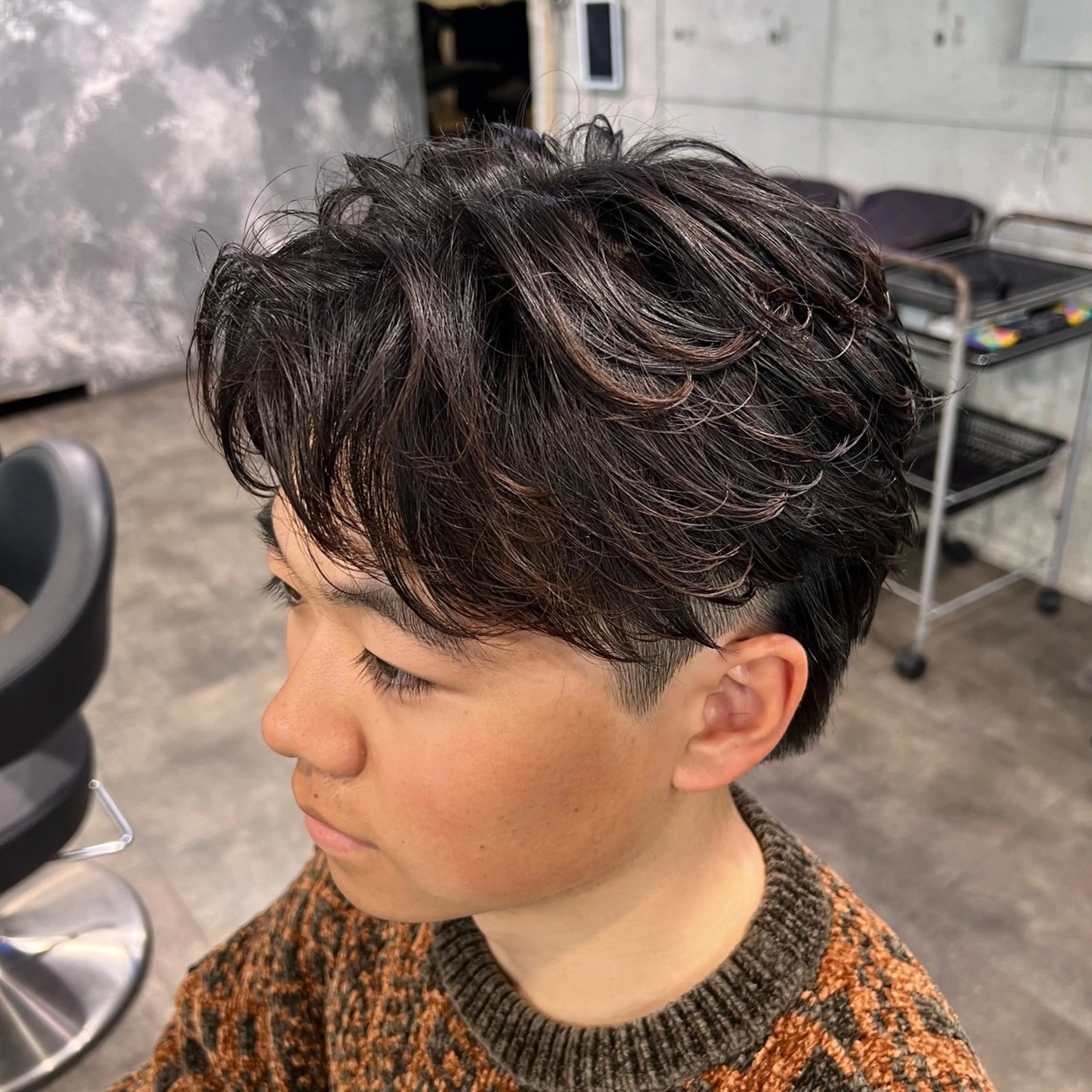 ショート カラー パーマ ヘアアレンジ メンズ キッズ 🔷横浜1のパーマ 職人🔷将太郎のヘアスタイル