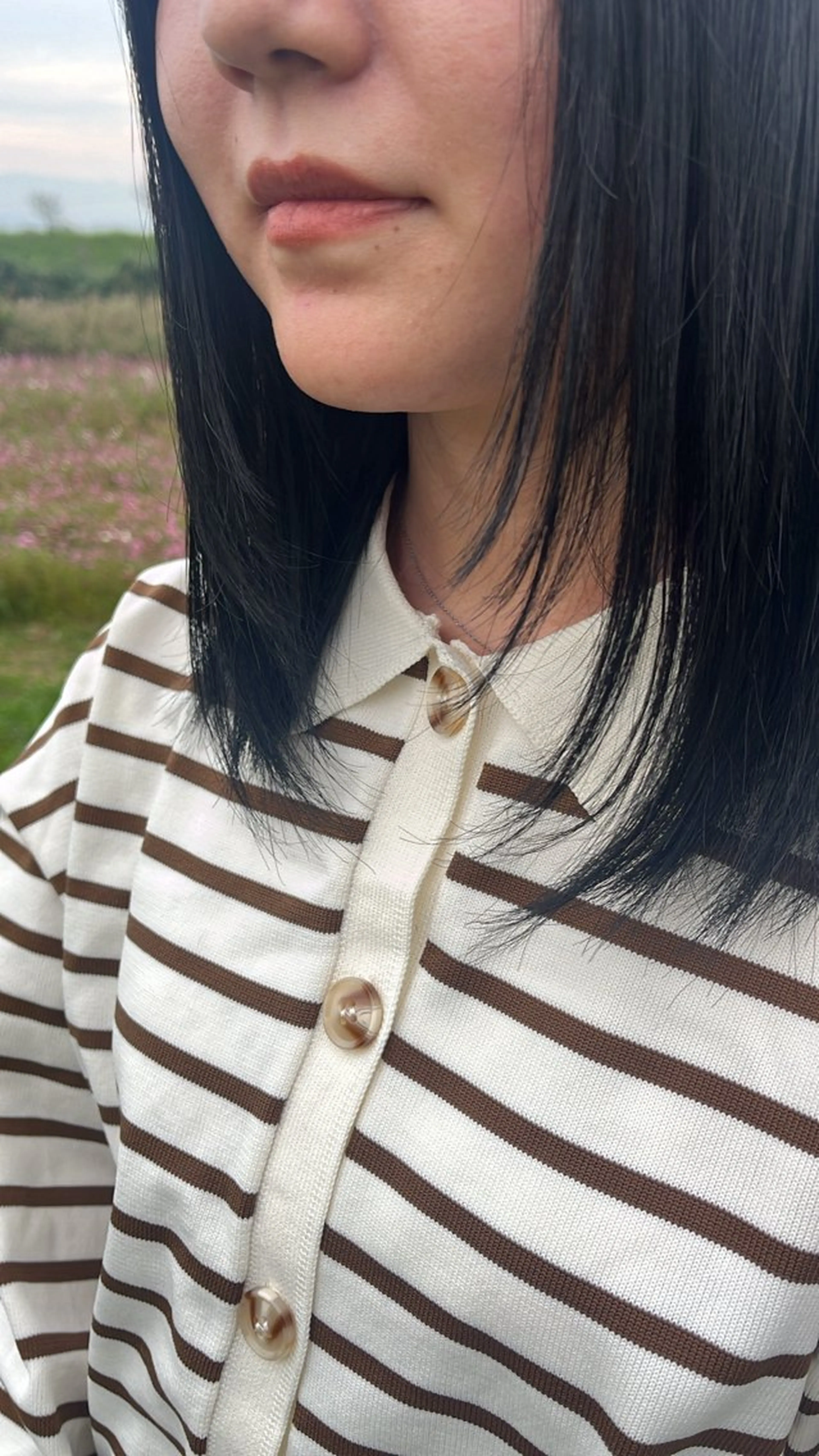 ミディアム 顔まわりレイヤー 顔周りカット レイヤーカット little kumamoto所属・chinatsu .のヘアスタイル