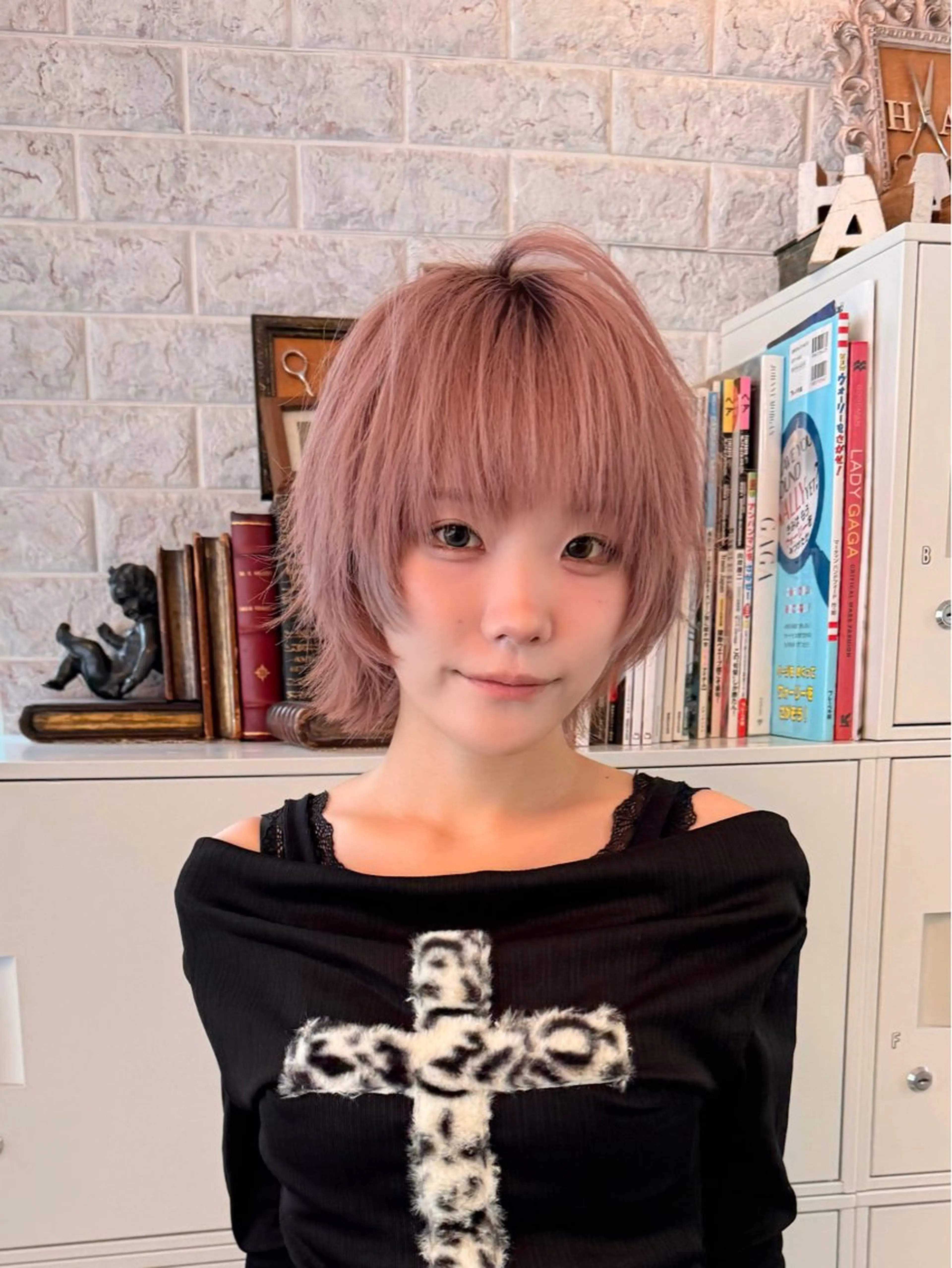 ショート カラー カット ヘアカラー トリートメント ウルフレイヤー エクステ/kokiのヘアスタイル