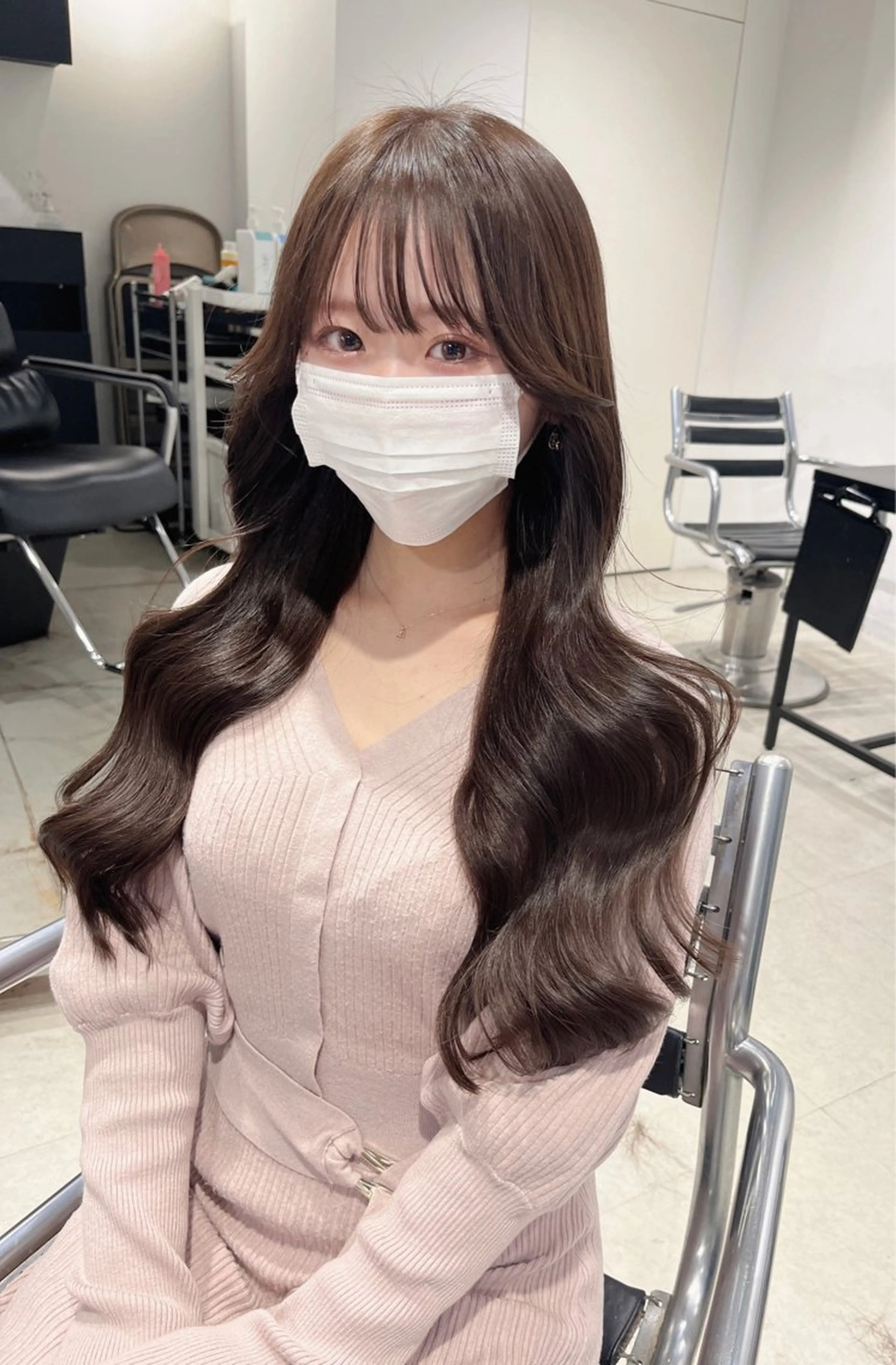 ロング カラー パーマ ヘアアレンジ グレージュ ヘーゼル レイヤーカット カット ヘアカラー トリートメント 🌸グレージュ/ ベージュ🌸yutaのヘアスタイル