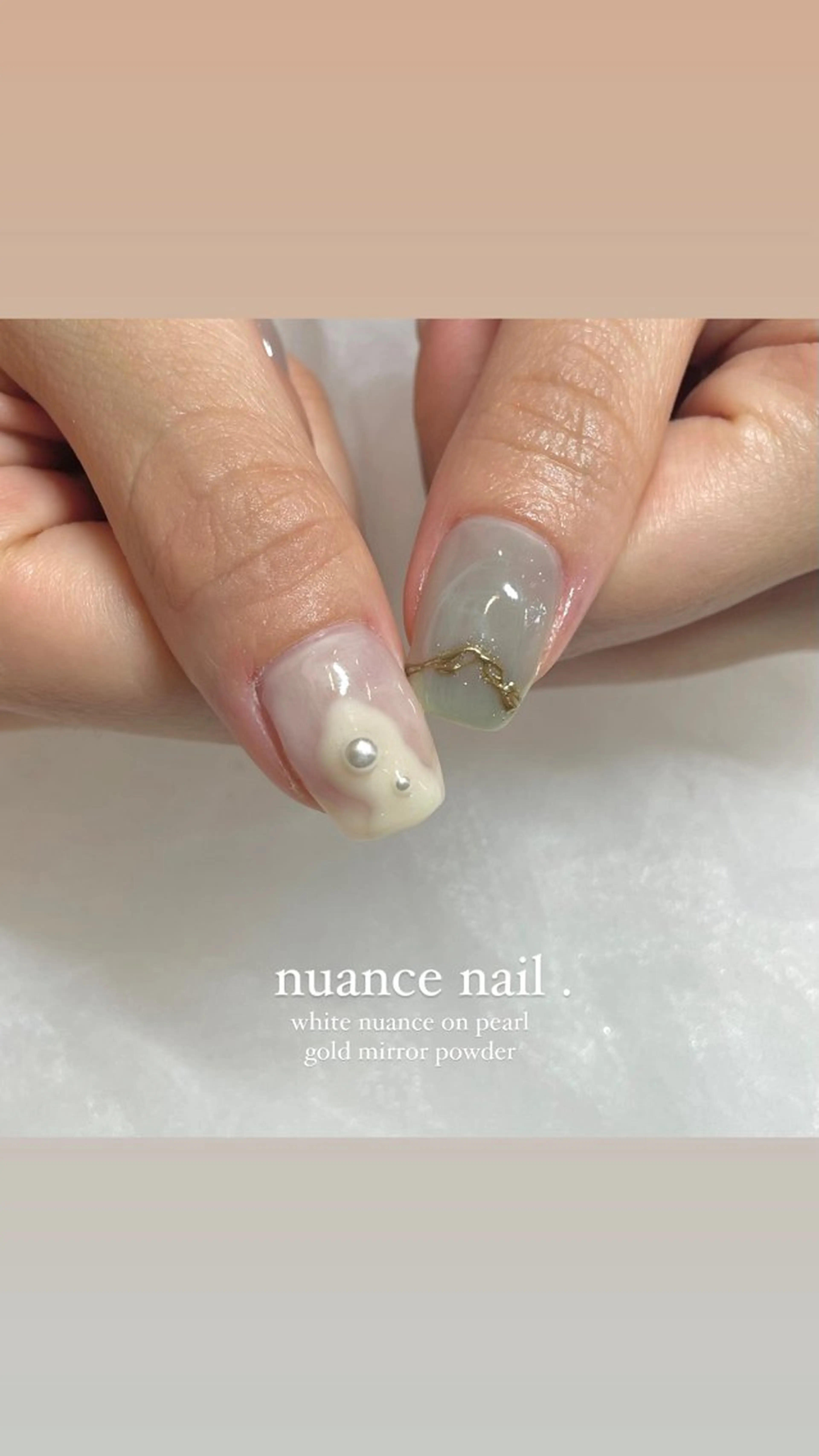 ネイル ハンドネイル 淡色ネイル 🎀moeのネイルデザイン