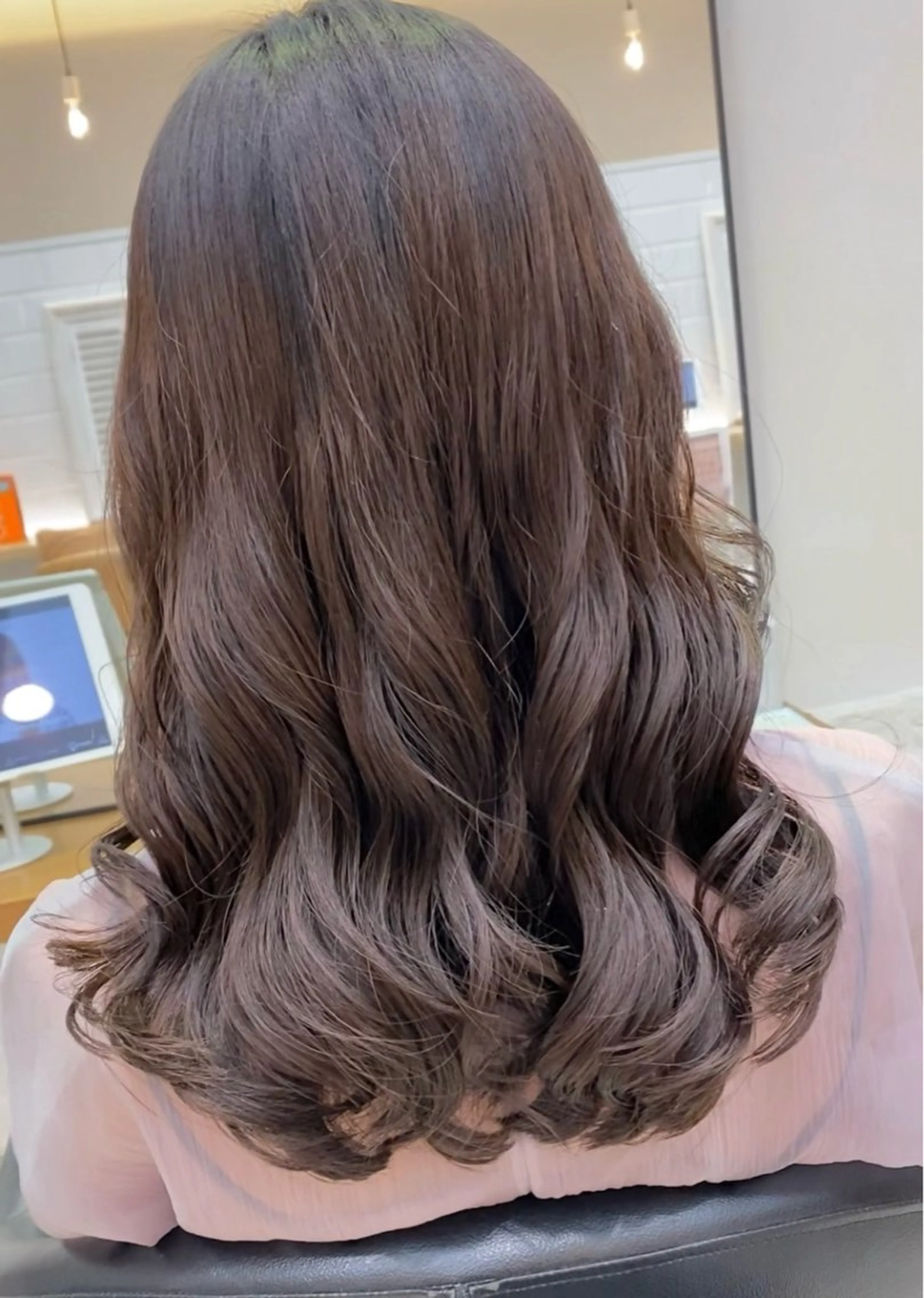 ロング パーマ カット パーマ コテ巻き風パーマ✨ かつみのヘアスタイル