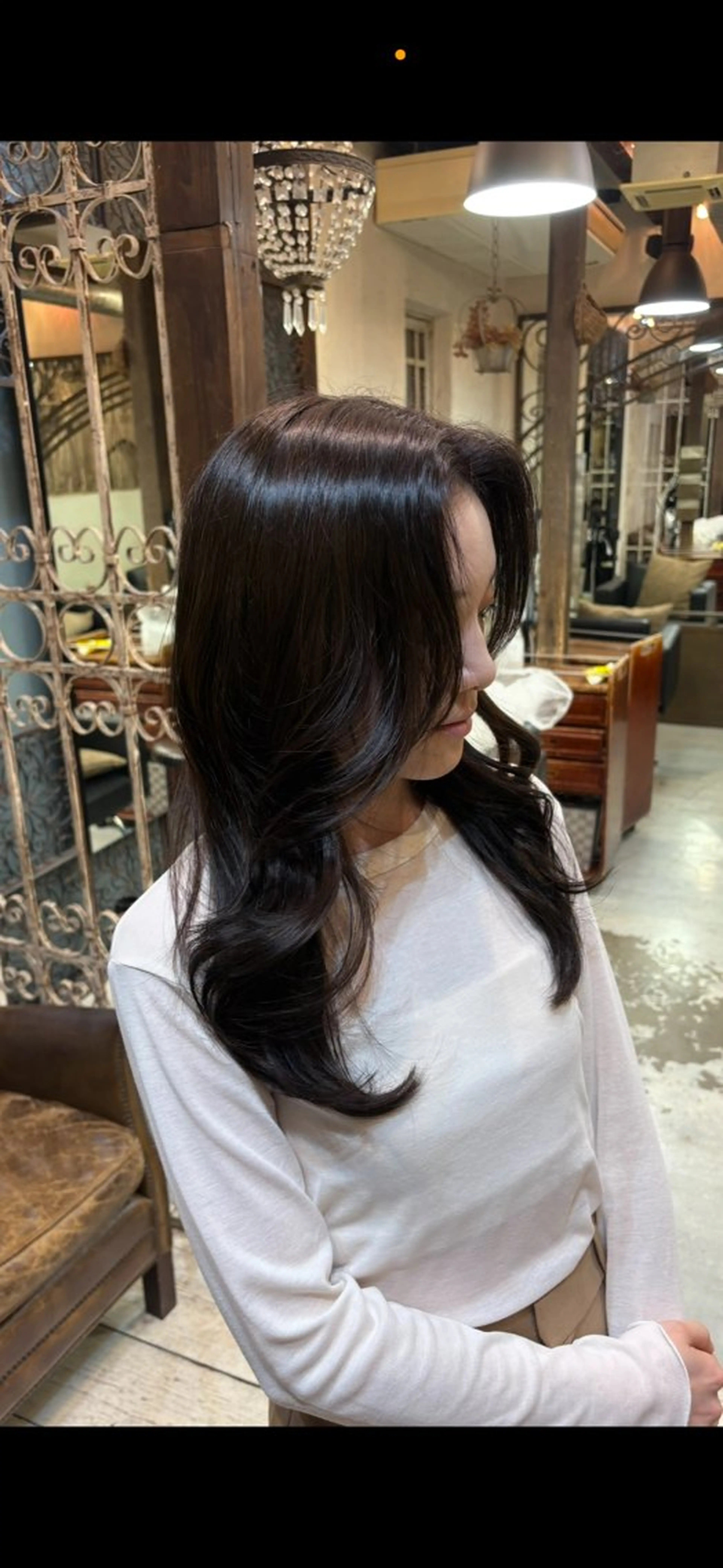 セミロング カラー ブラウンカラー 工藤 暖 /透明感カラーのヘアスタイル