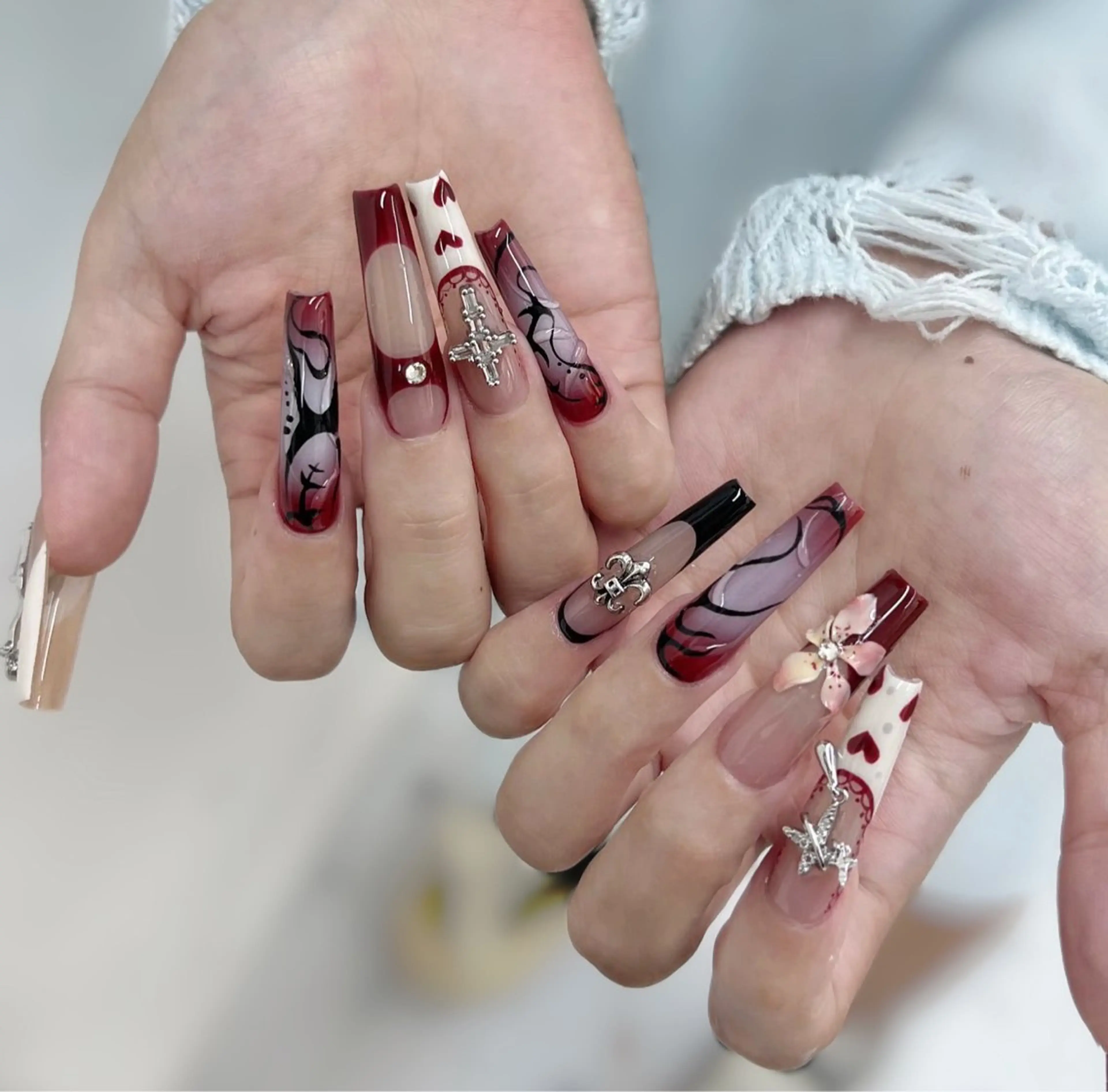 ネイル アートネイル チークネイル フレンチネイル ジェルネイル グリーン YK Beauty Salonのマツエク・マツパデザイン