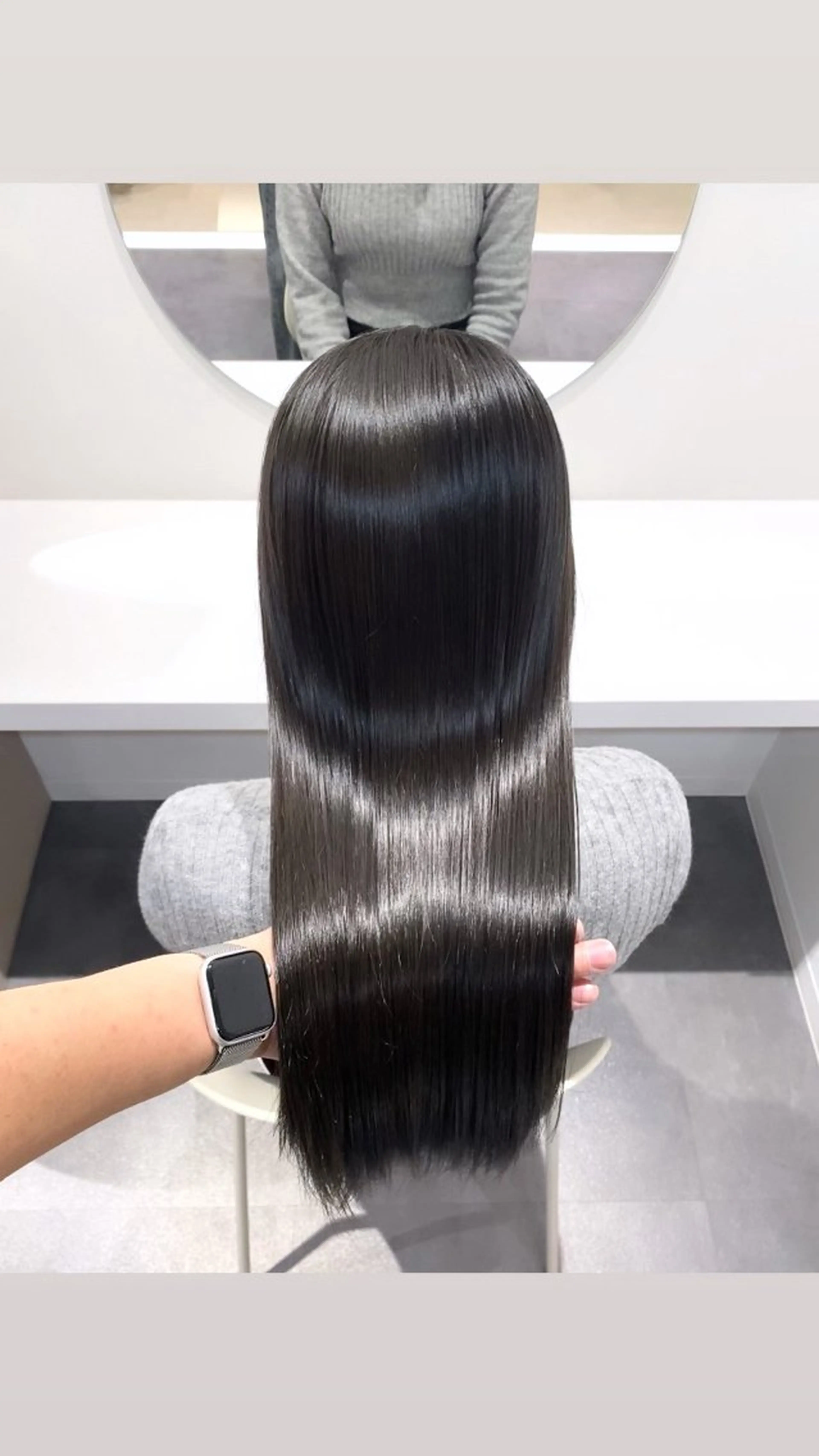 セミロング カラー カット ヘアカラー トリートメント 髪質改善絹髪質感TR レイヤーカット/熊澤のヘアスタイル