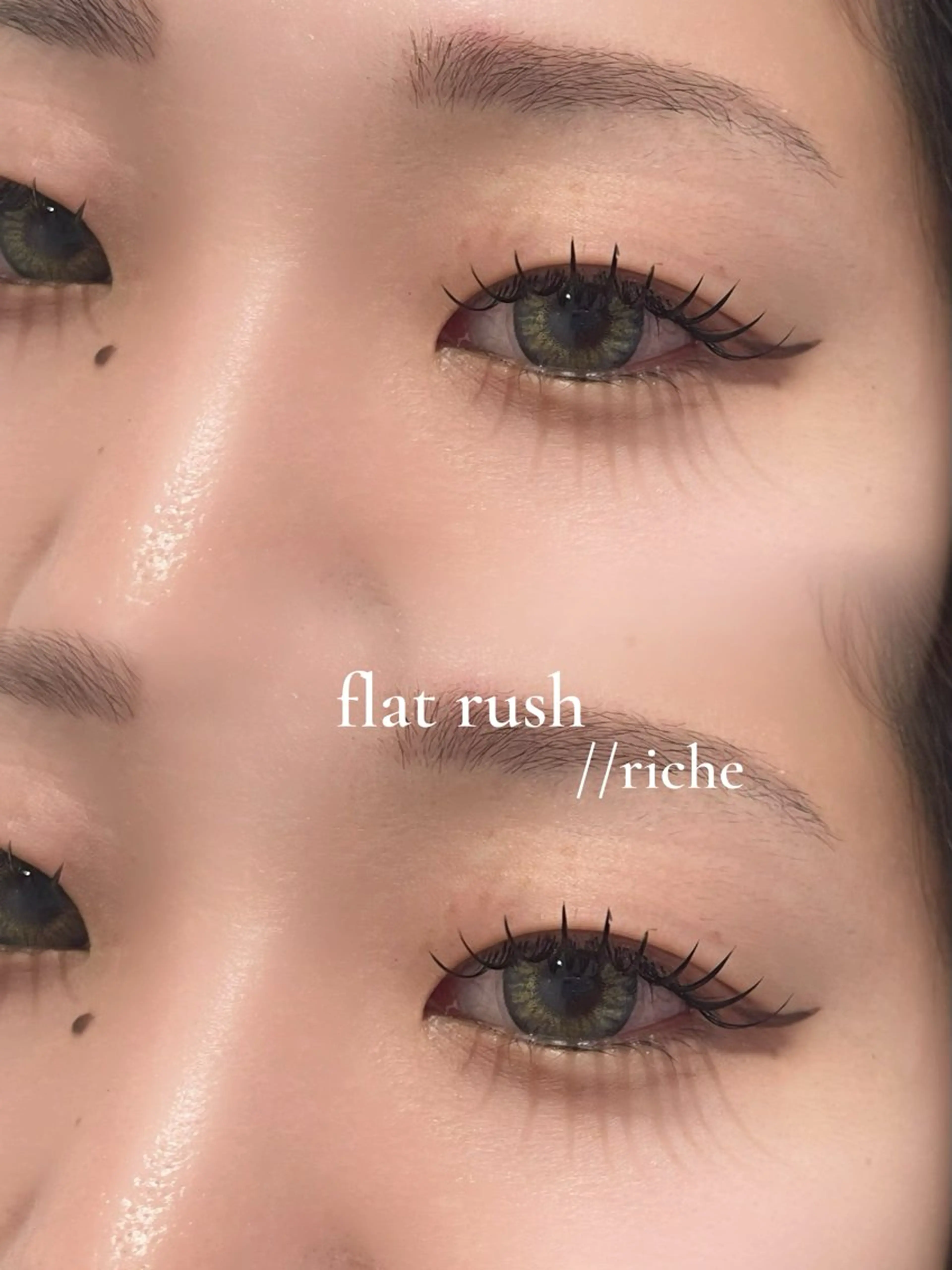 ご新規様🫧フラットラッシュ80本  エクステ初めての方におすすめなナチュラルなお仕上がりに⸝⸝⸝の写真