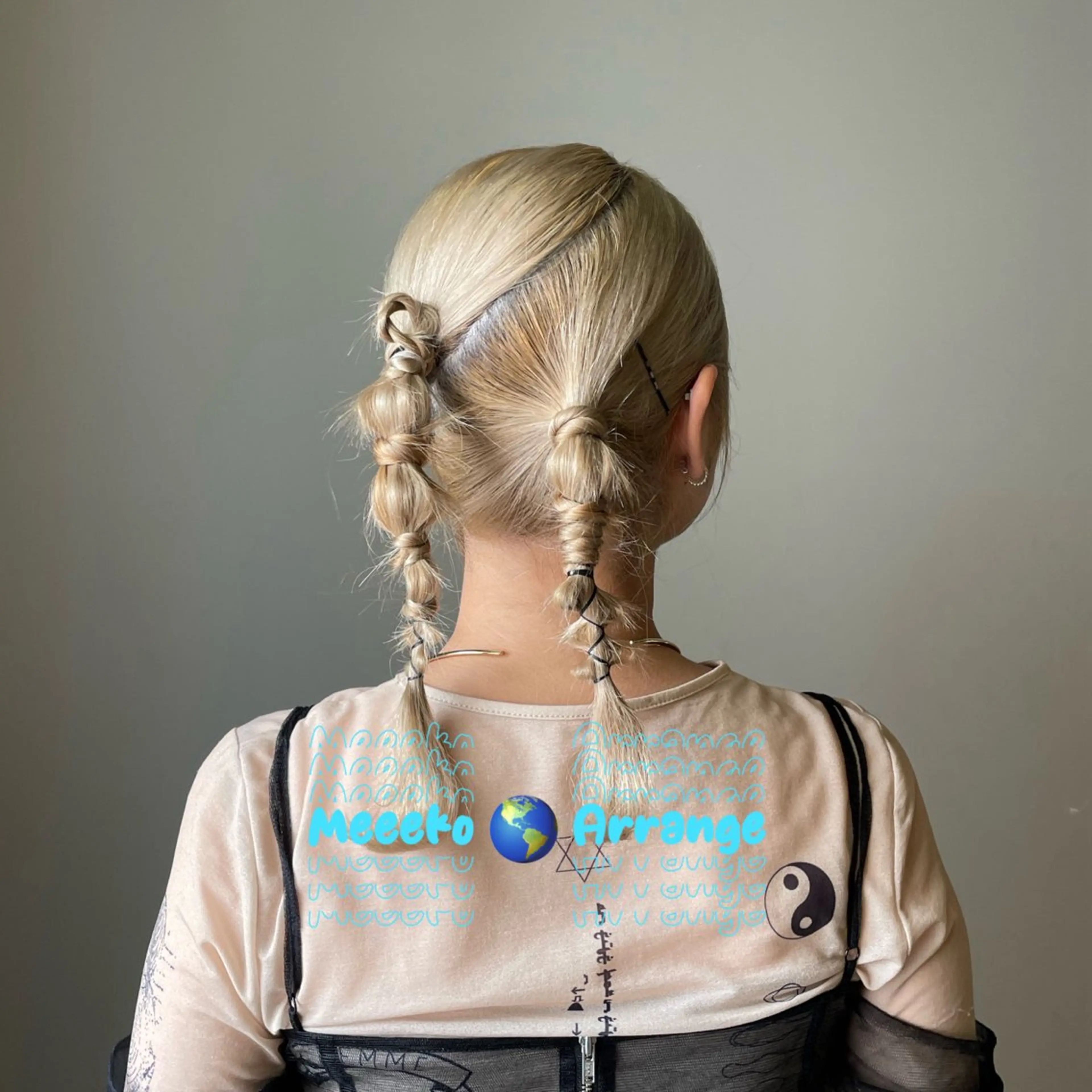 ミディアム ヘアアレンジ ハイライト ヘアセット 🌼ピンク/レッド/ アレンジ/Mei🌼のヘアスタイル