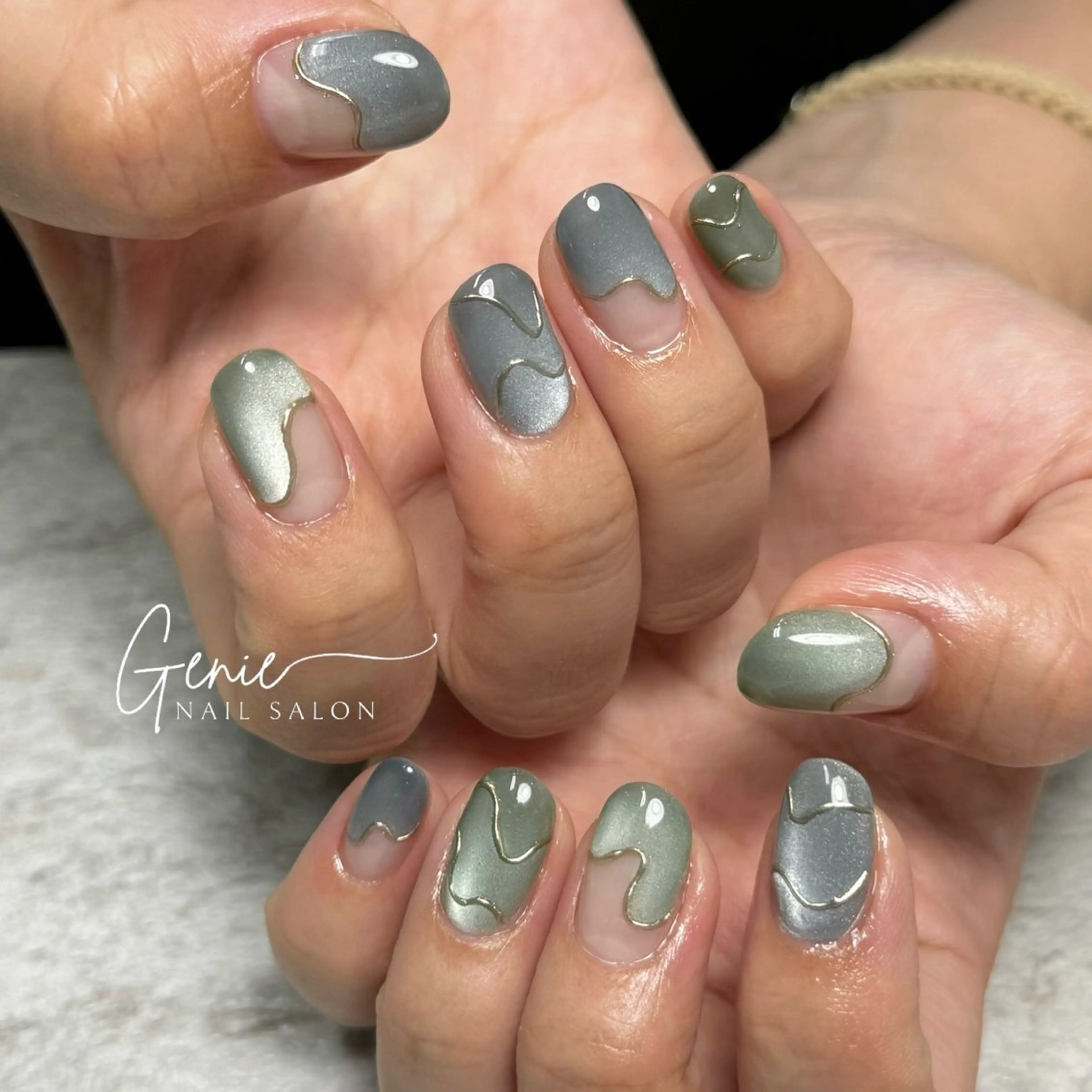 ネイル ニュアンスネイル ワンホンネイル ハンドネイル Nail salon Genie所属・Nail salon Genieのネイルデザイン
