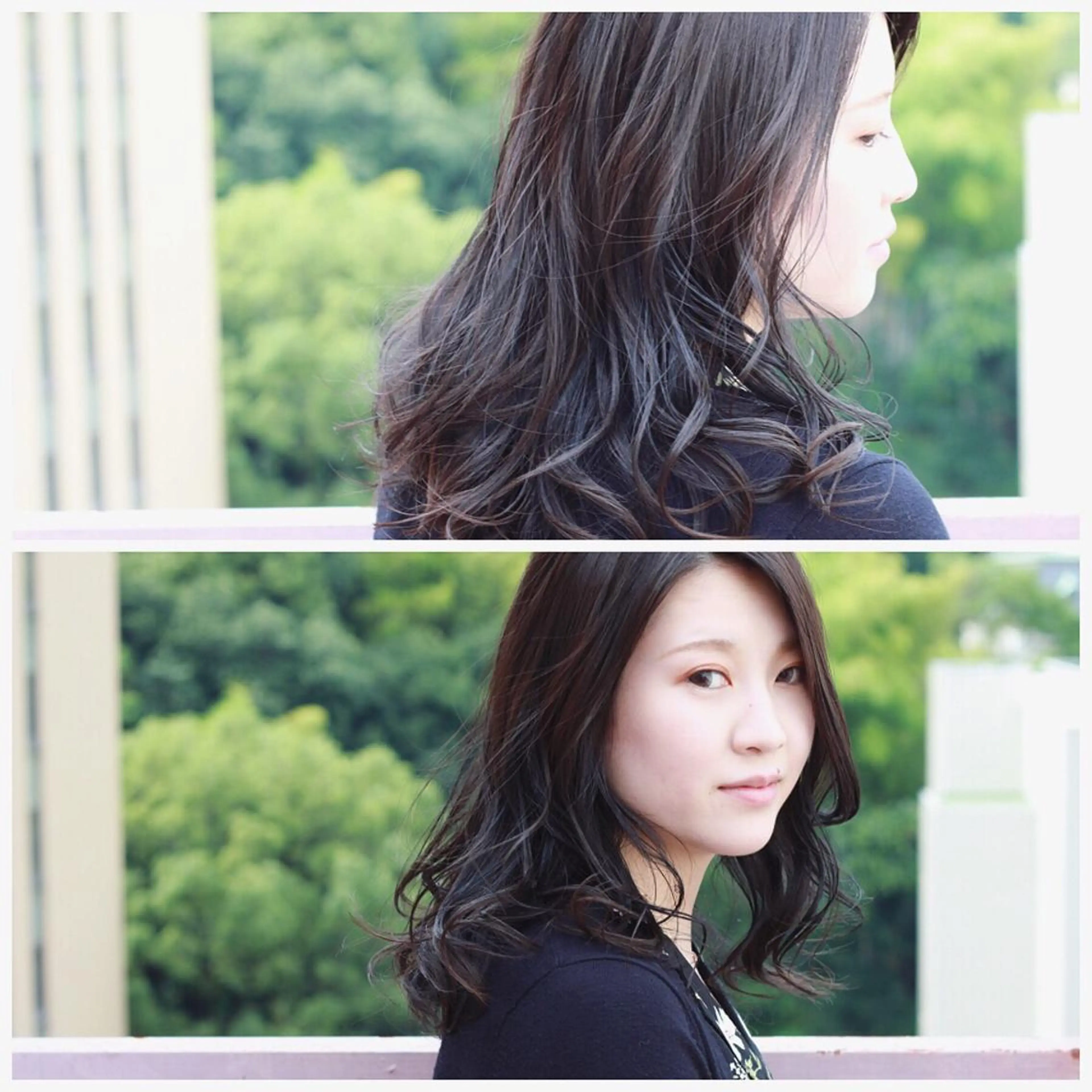 セミロング カラー アッシュ ダークアッシュ カット パーマ Viage （ビアージュ）のヘアスタイル