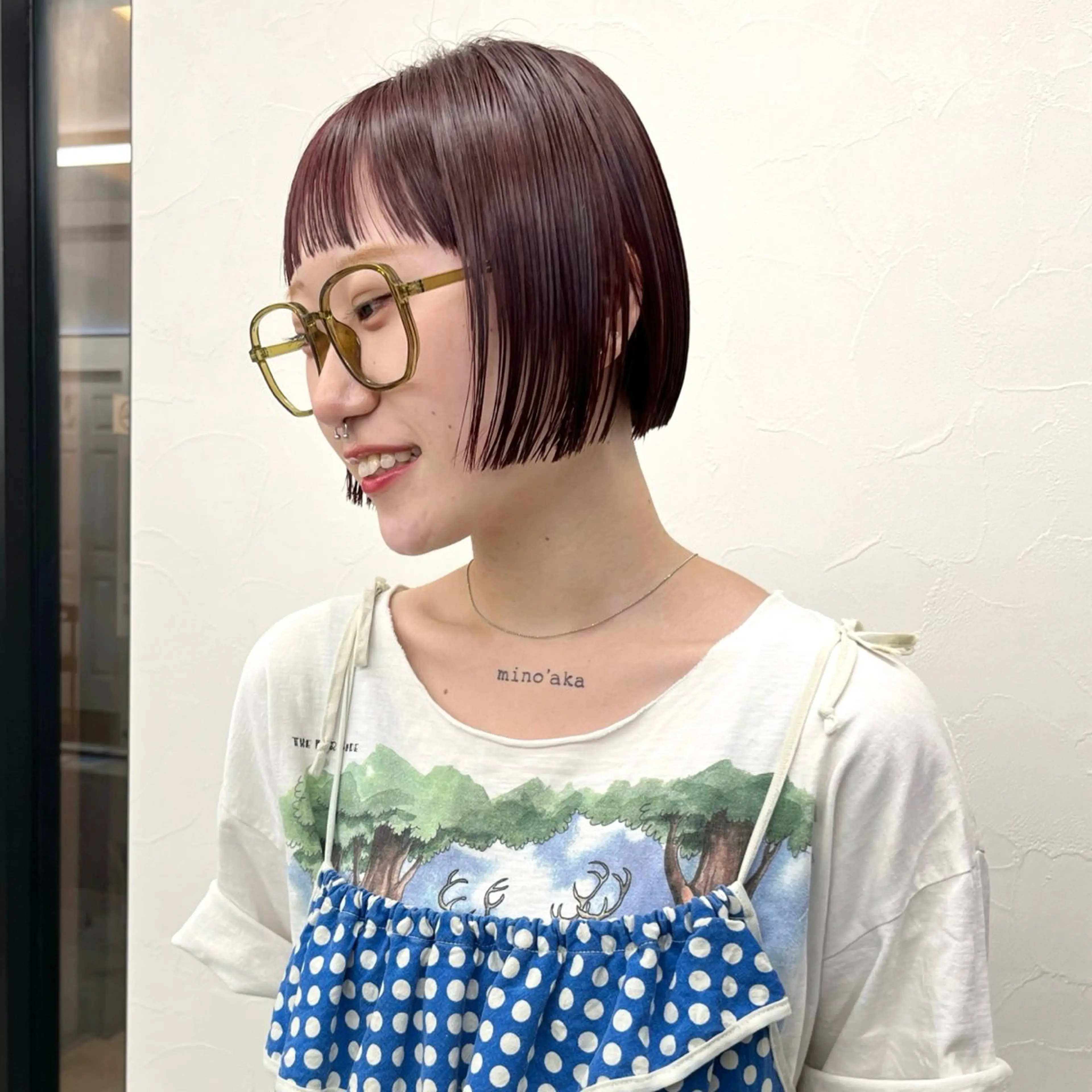 ショート カラー ブリーチ ブラウンカラー ブリーチなしカラー ボブ 髪質改善 朝がちょっと楽しくな るshort･bobのヘアスタイル