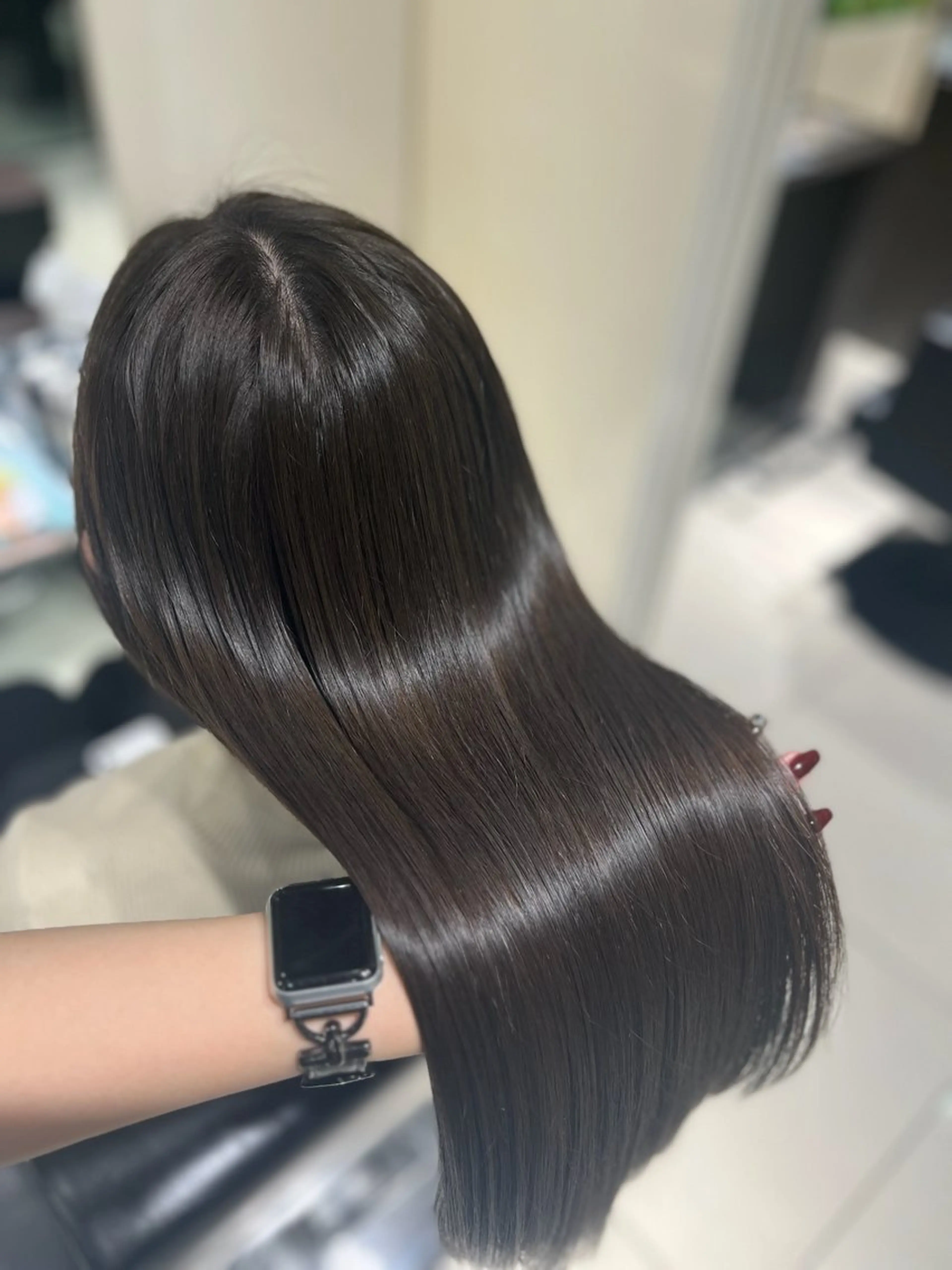 ロング ヘアカラー トリートメント 髪質改善/透明感カラ ー/レイヤー/あやはのヘアスタイル