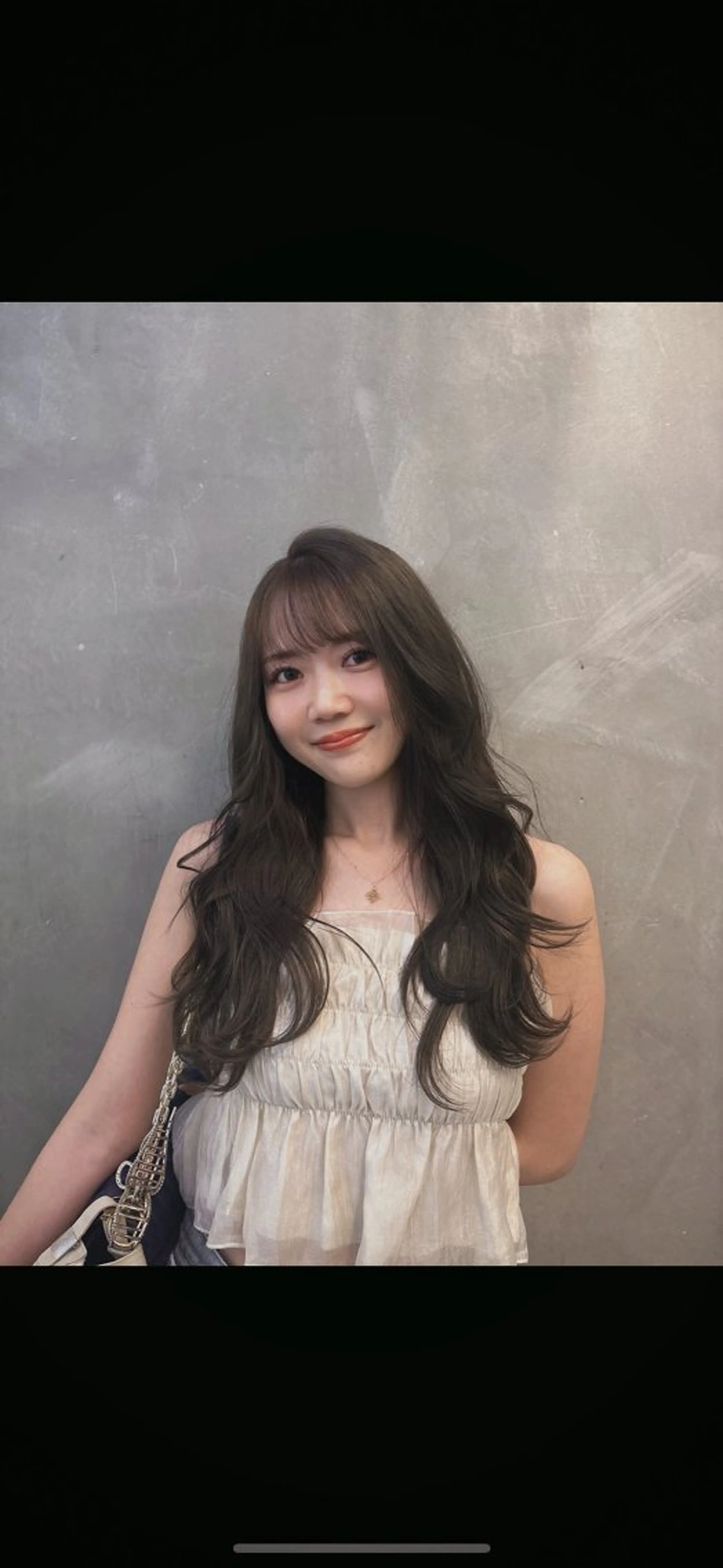 ロング カット ヘアカラー 透け感カラー 顔周り/neneのヘアスタイル