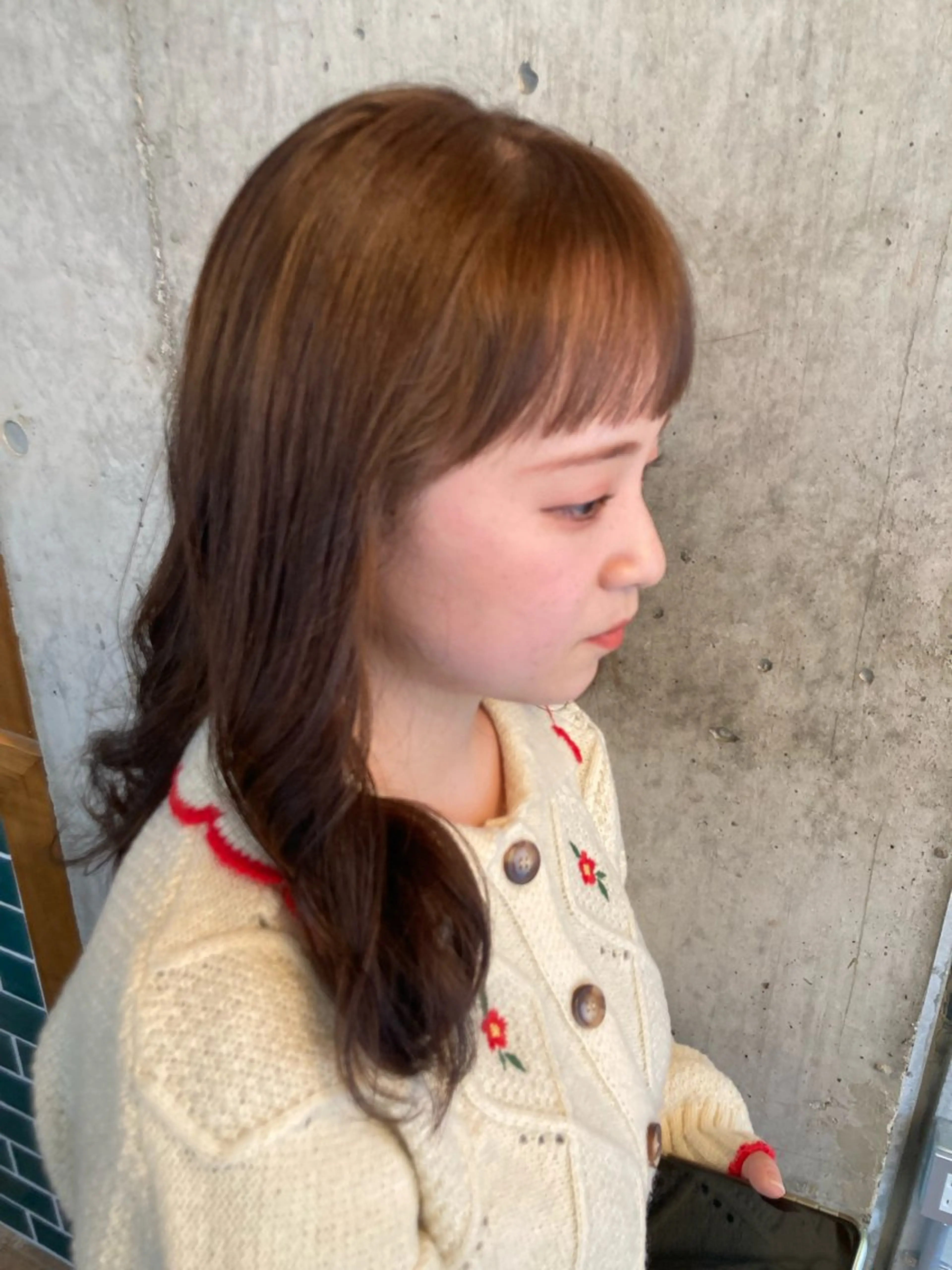 ミディアム カラー カット ヘアカラー 横浜美容室／暖色系 michika🌹のヘアスタイル