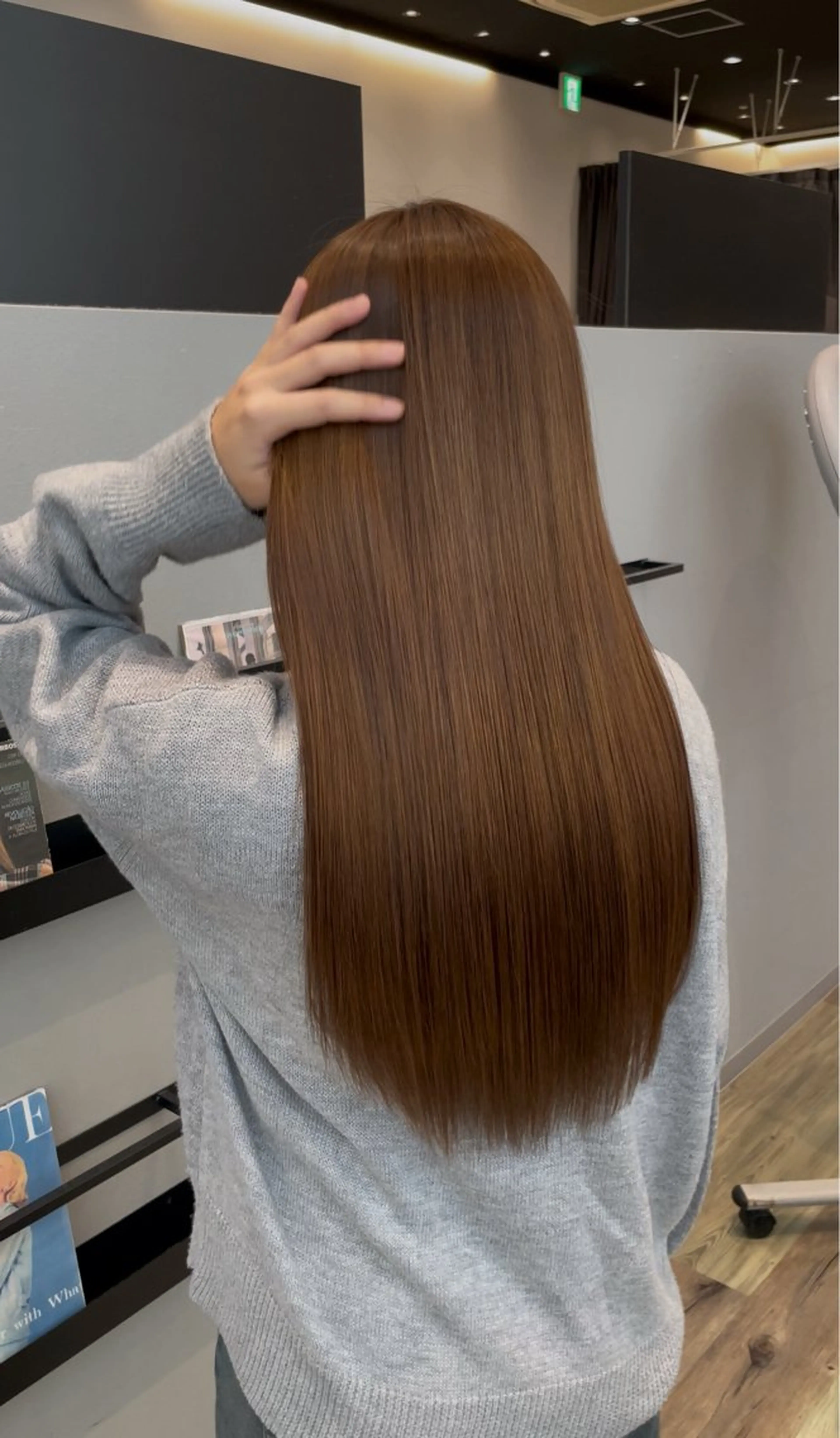 ロング カラー イルミナカラー トリートメント カット ヘアカラー トリートメント k-twoたき✨艶感 カラー/美髪矯正のヘアスタイル