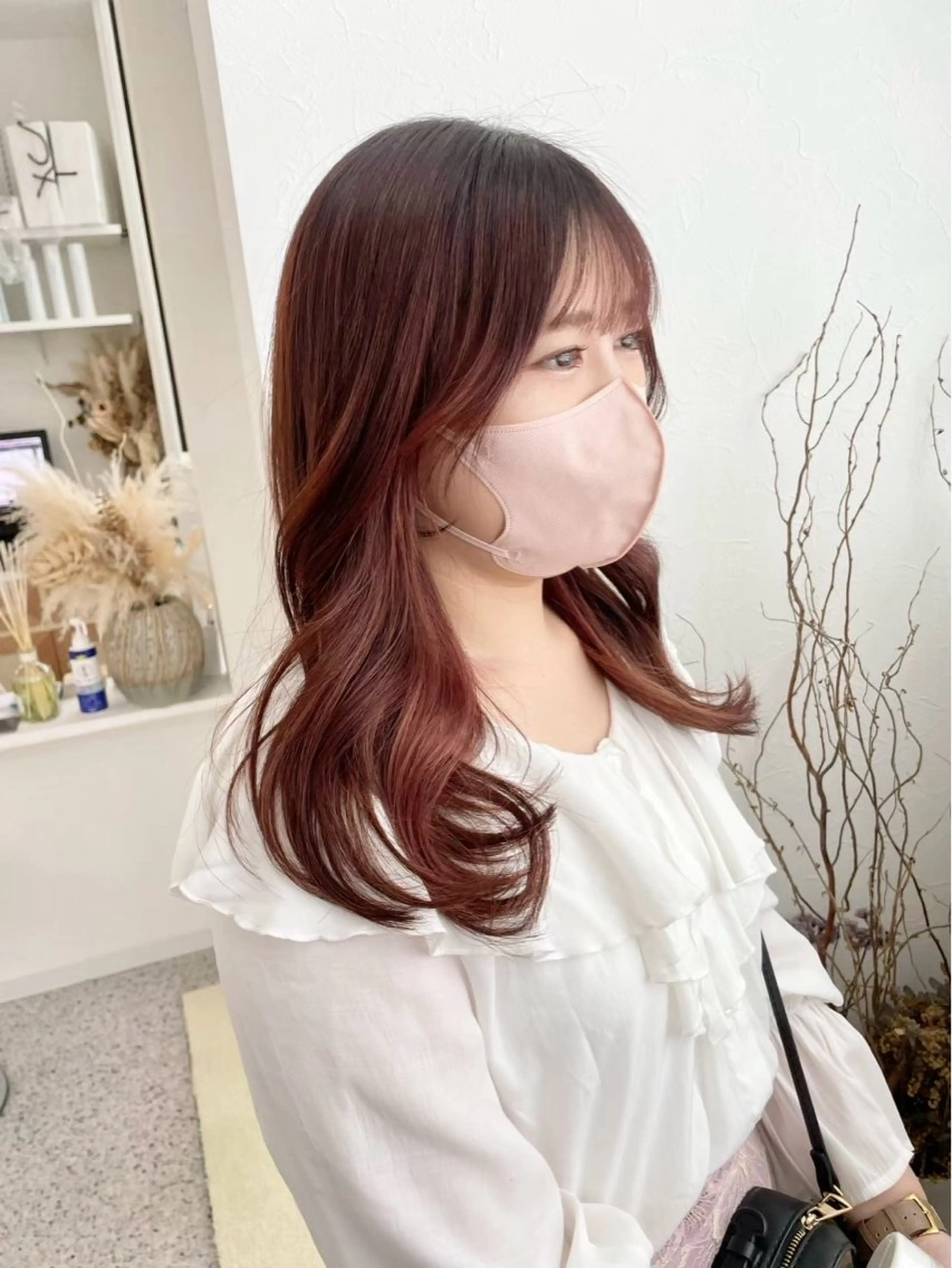 セミロング カット ヘアカラー LOMARLIE 岡山HANAのヘアスタイル