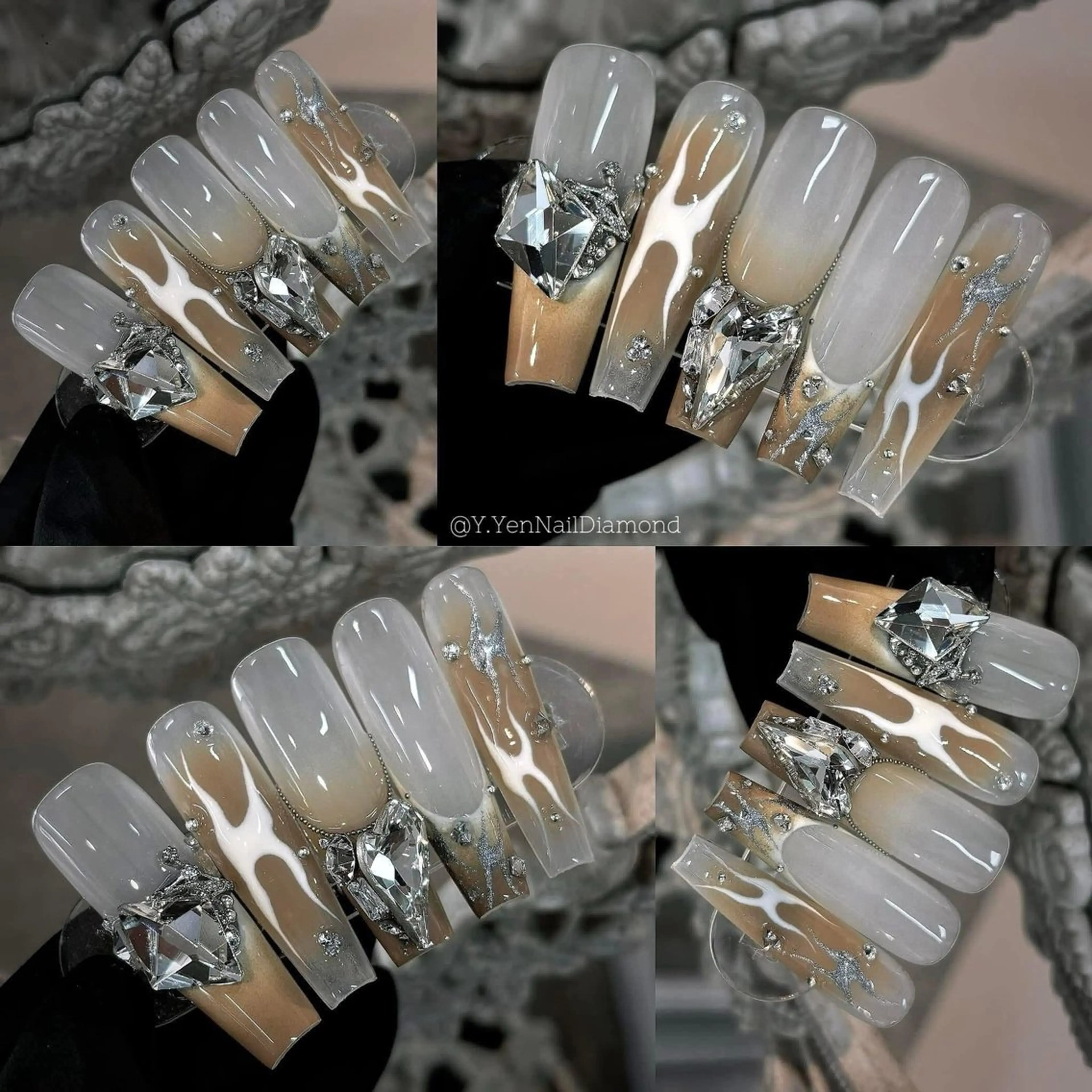 ネイル アートネイル ジェルネイル キラキラネイル 持ち込み ワンホンネイル ハンドネイル ハンドケア Panda chan Novaのネイルデザイン