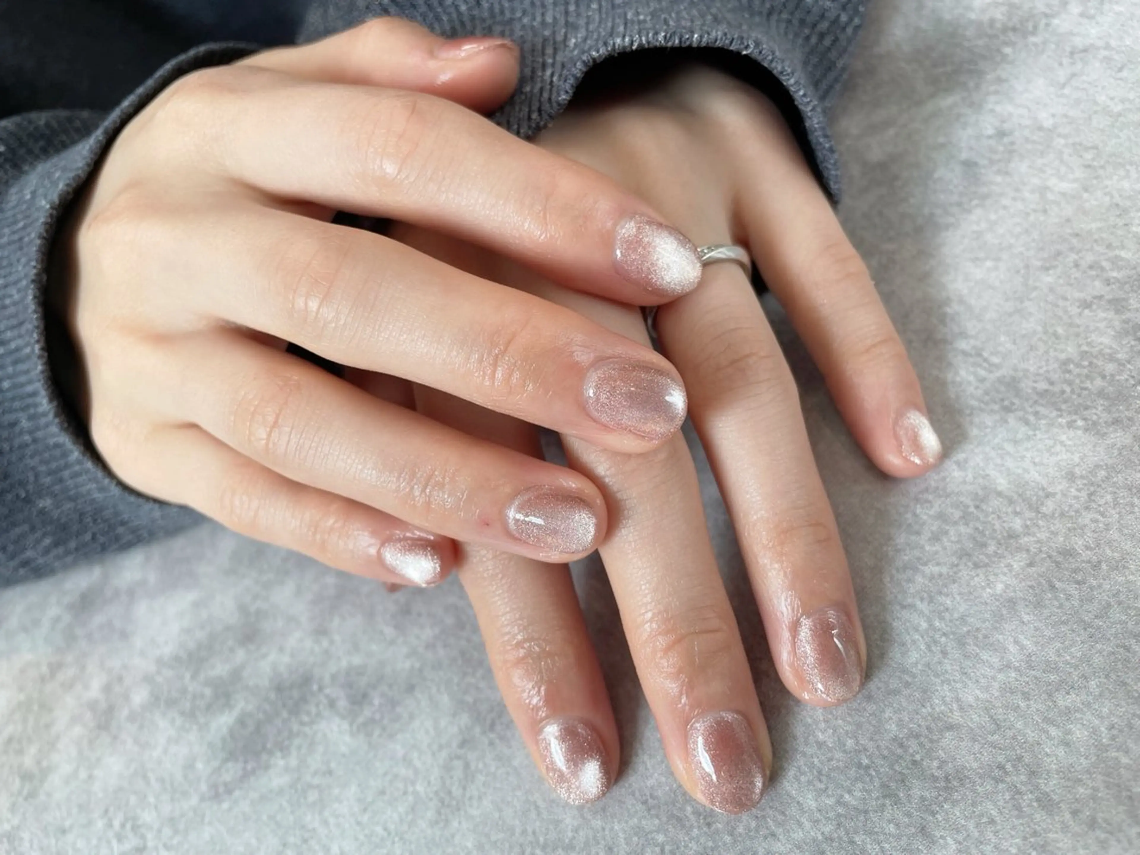 ネイル マグネットネイル ワンカラーネイル 二上みつえ【紫波町/自宅ネイルサロン】所属・二上 みつえのネイルデザイン