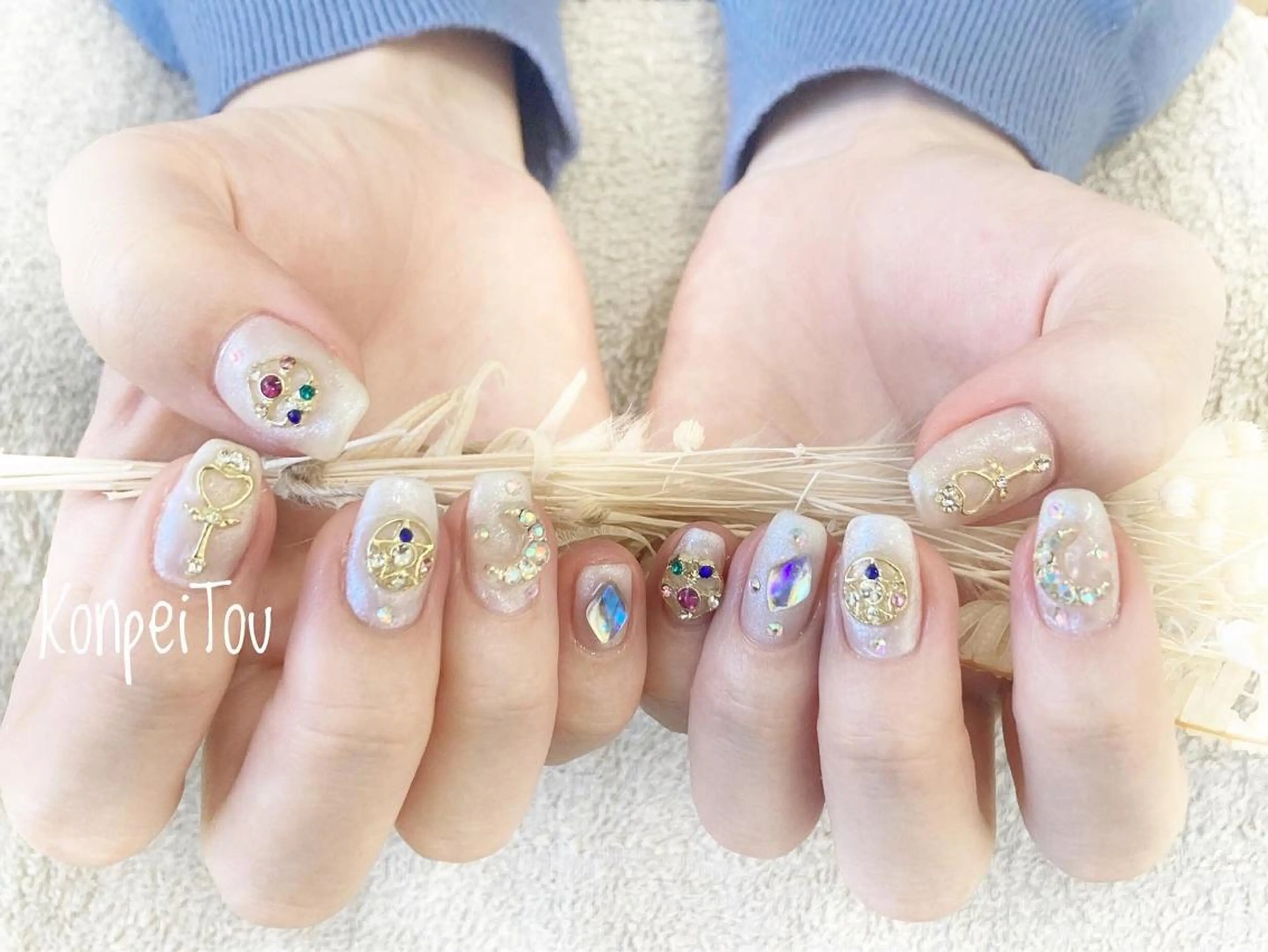 ネイル アートネイル 持ち込み ハンドネイル おうちのネイルサロン　konpeiTou〜こんぺいとう〜所属・おうちのネイルサロン KonpeiTouのネイルデザイン