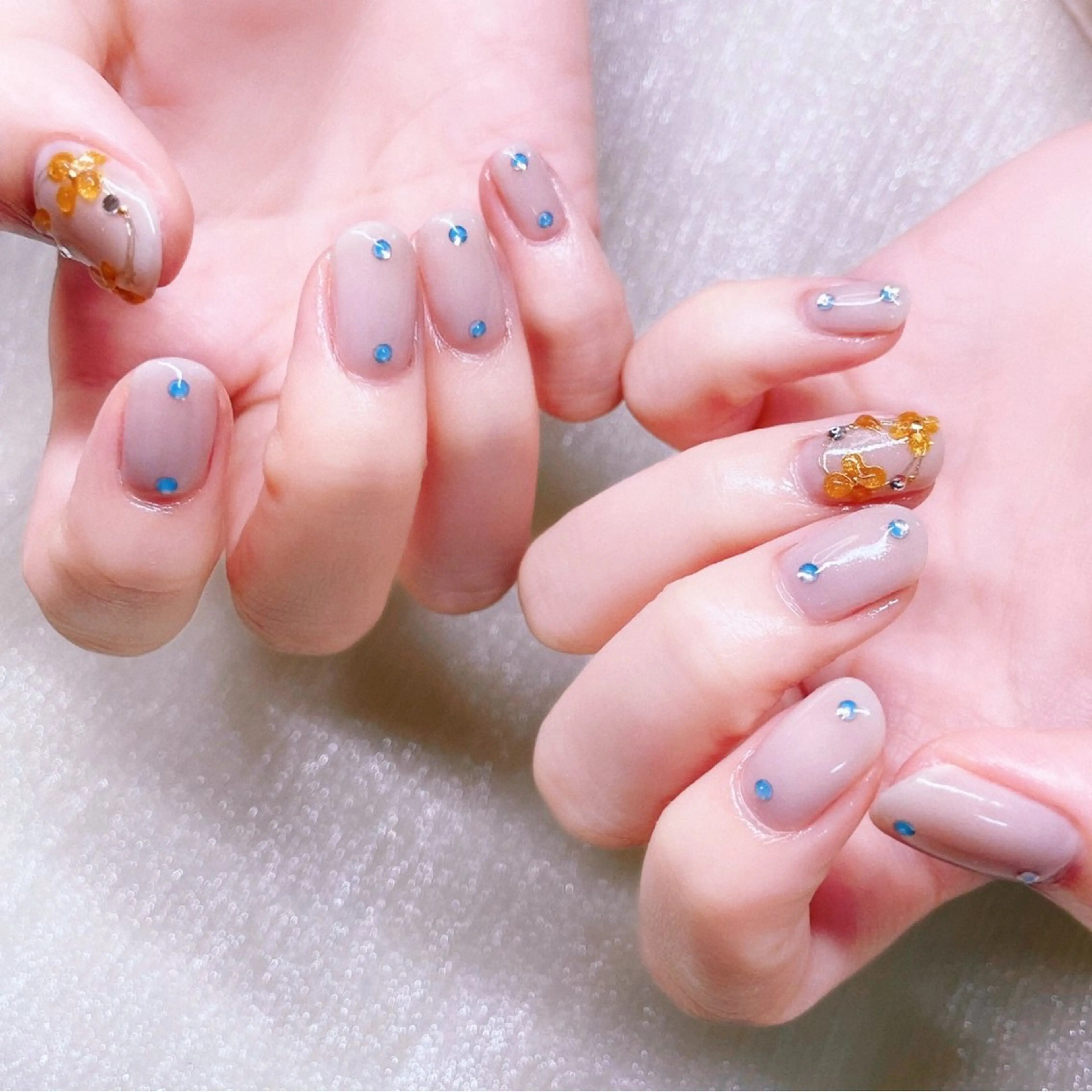 ネイル 長さ出し ストーンネイル ハンドネイル Nailist SUZU所属・Nailist suzuのネイルデザイン