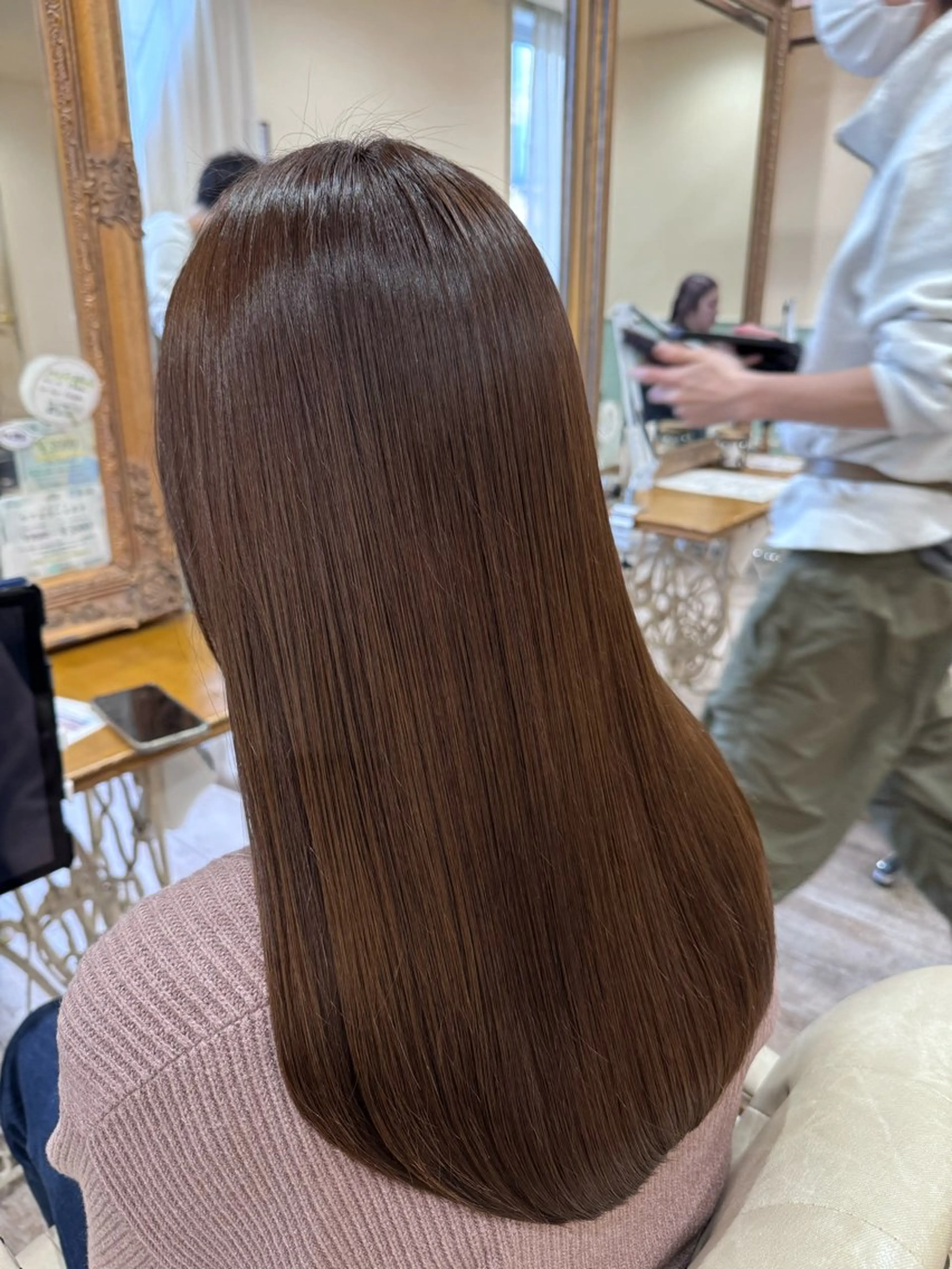 ロング カラー 髪質改善 カット ヘアカラー 縮毛矯正 トリートメント 新越谷noble店長 松本拓也▶◀*.のヘアスタイル