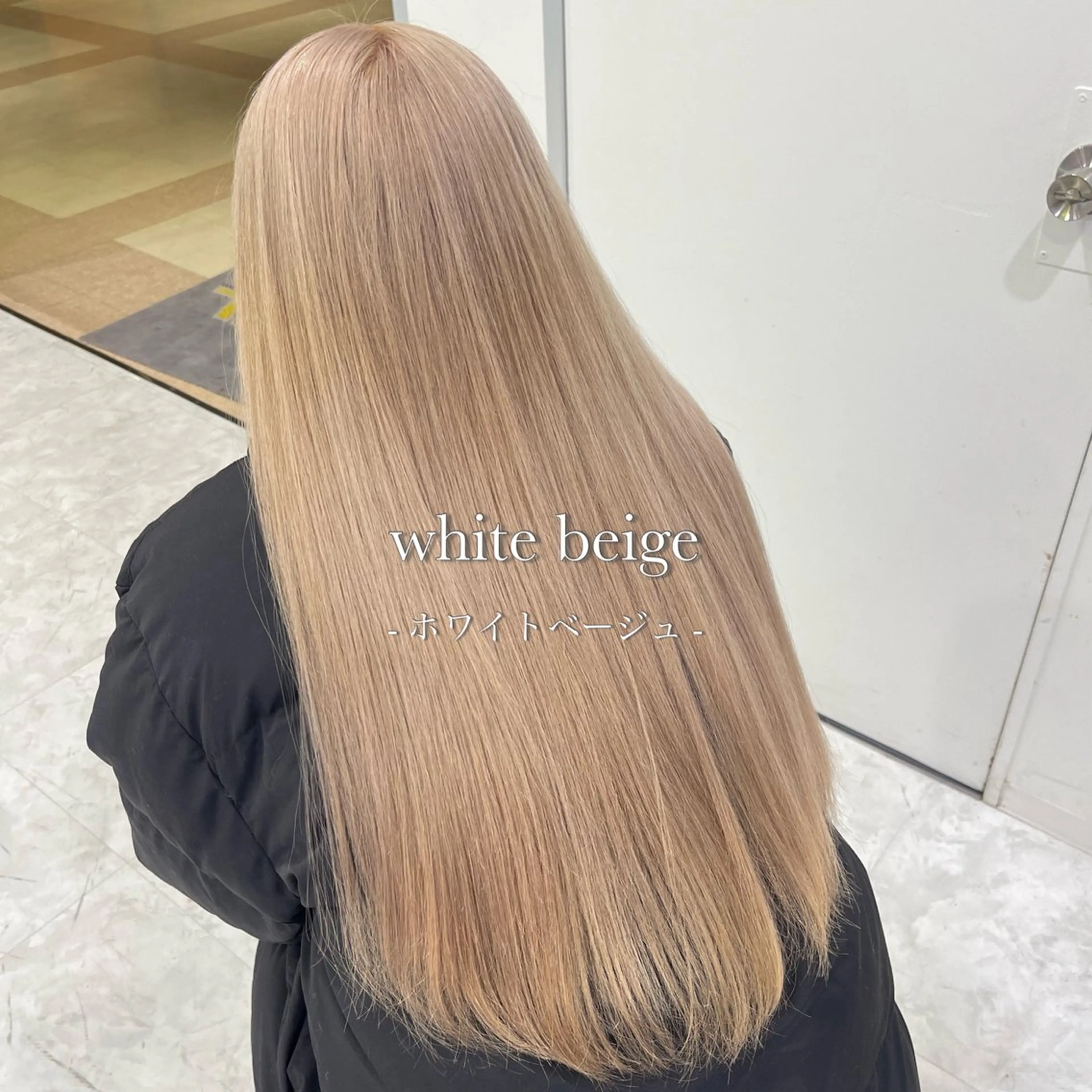 ロング カラー ベージュカラー ブリーチ ブロンド グレージュ ハイトーンカラー ハイトーン/ダブルカ ラー/RINKA🎀のヘアスタイル