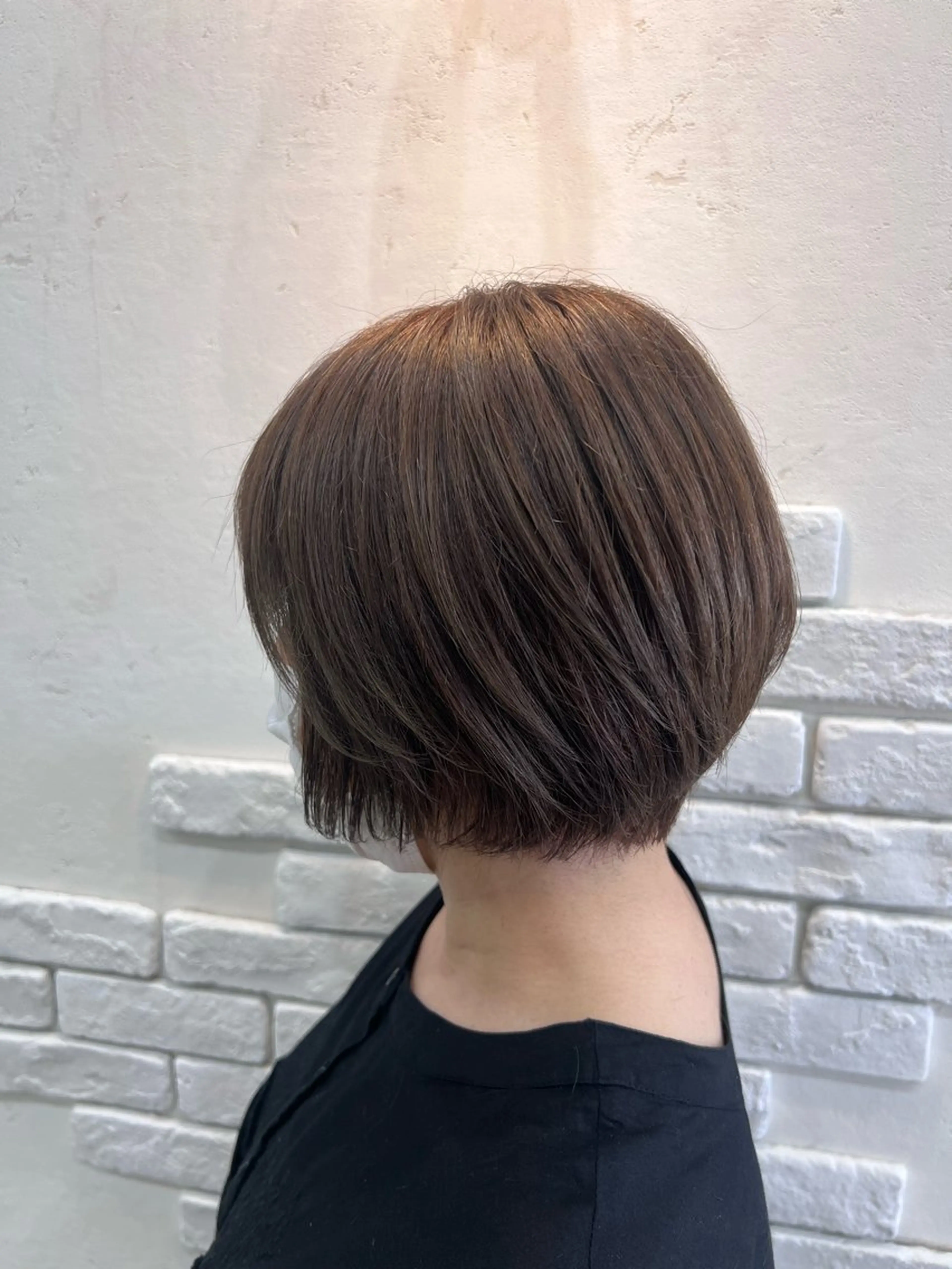 ショート カラー ヘアカラー トリートメント 太白区白髪ぼかし/ ボブカット/千葉達人のヘアスタイル