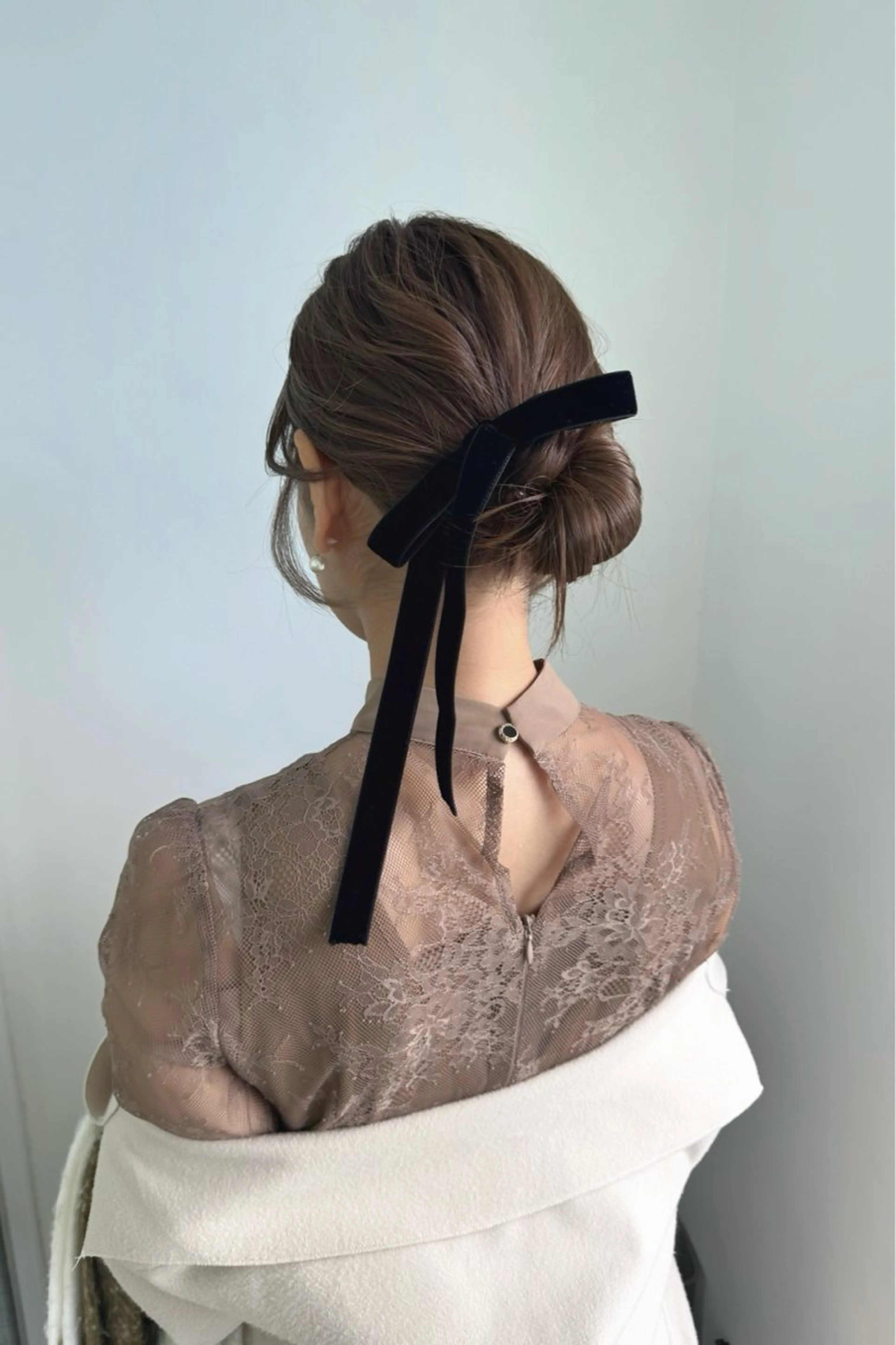 ミディアム ヘアセット maina/透明感 ベージュ/ブラウンのヘアスタイル