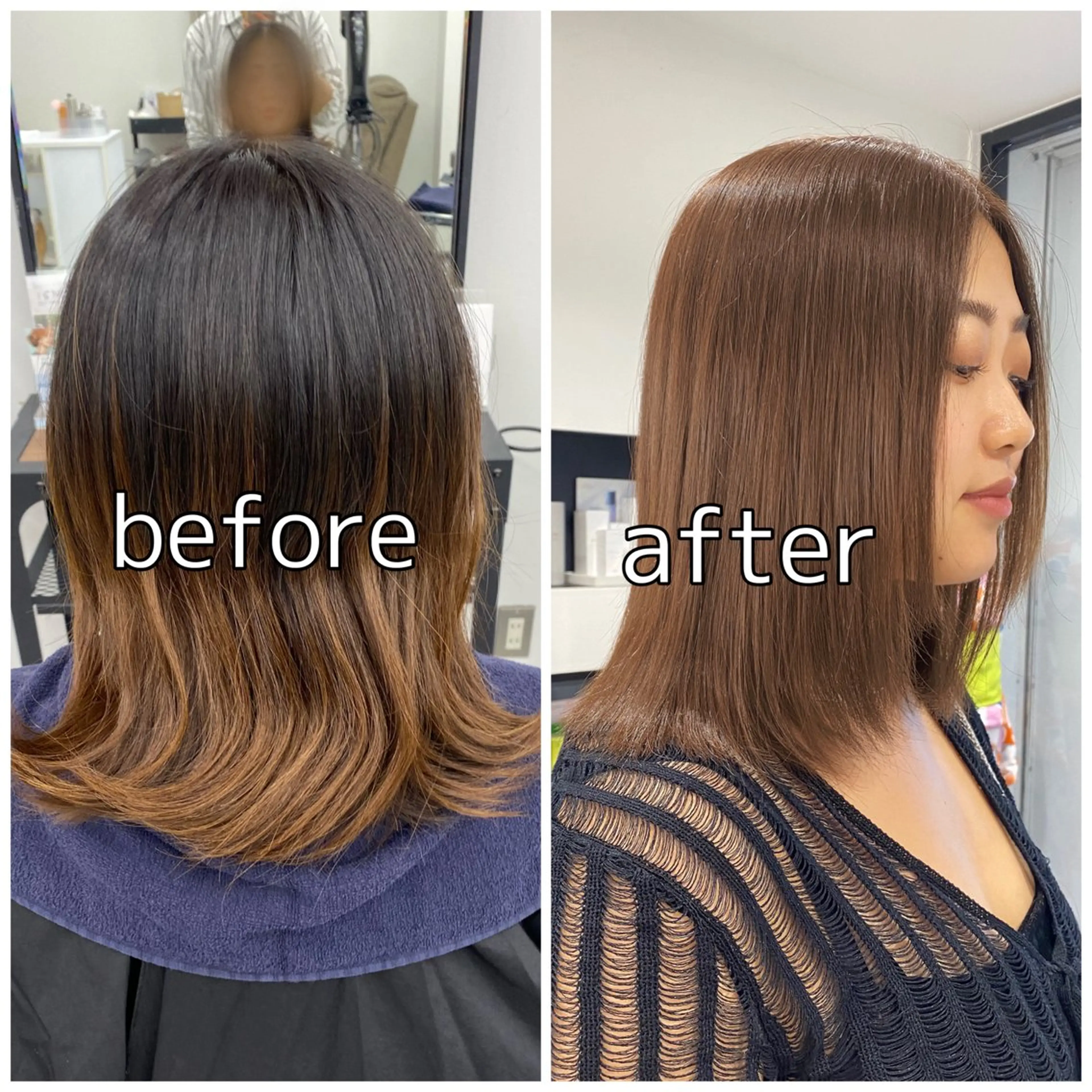 ミディアム カラー ブリーチ ブラウンカラー ケアブリーチ 透明感カラー ハイトーンカラー emu所属・けいこ🍊ニュアンス ネイル/個性派ネイルのネイルデザイン