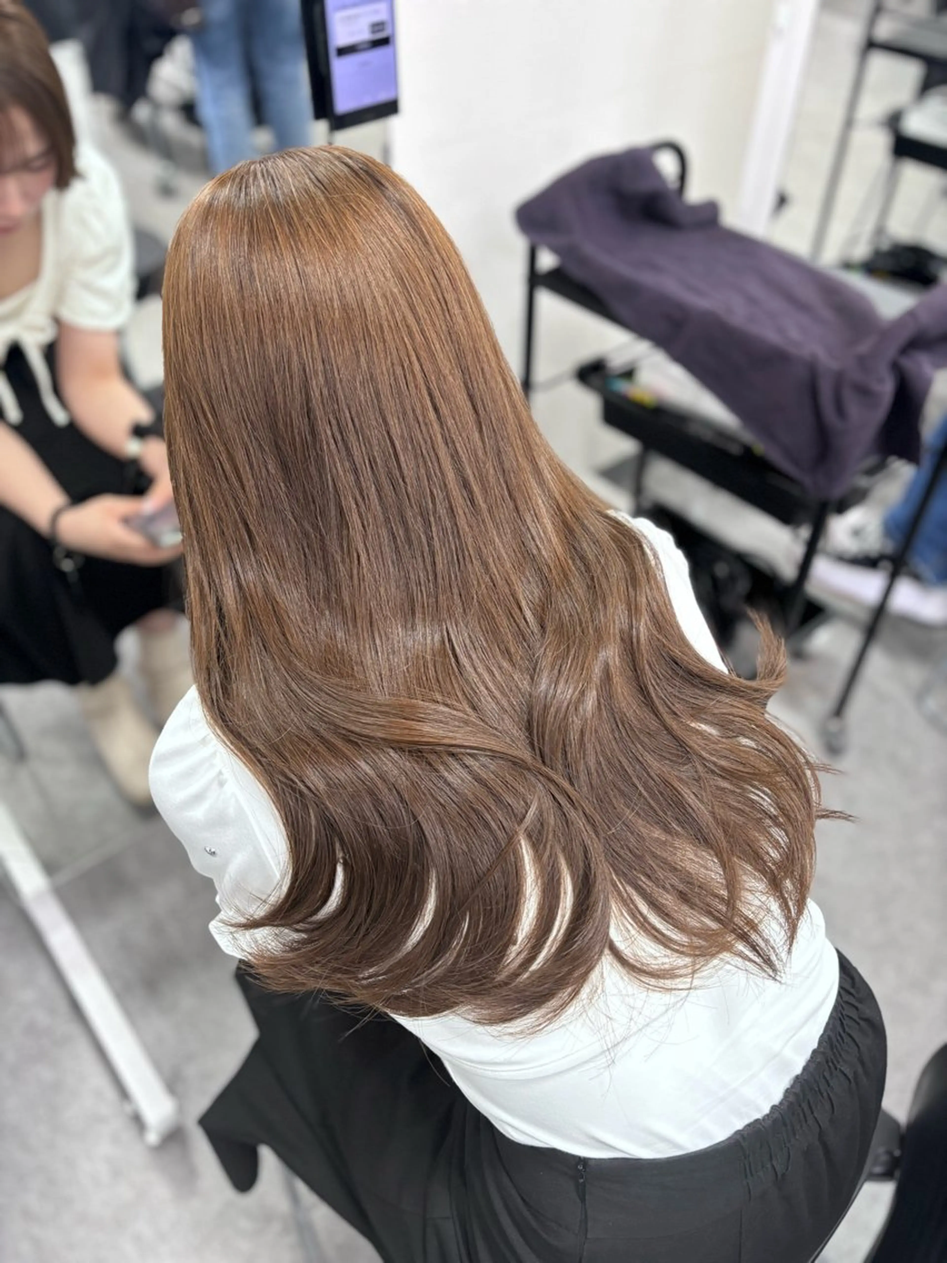 ロング カラー 韓国風暗髪ヘア🤍 🫧MIREIのヘアスタイル