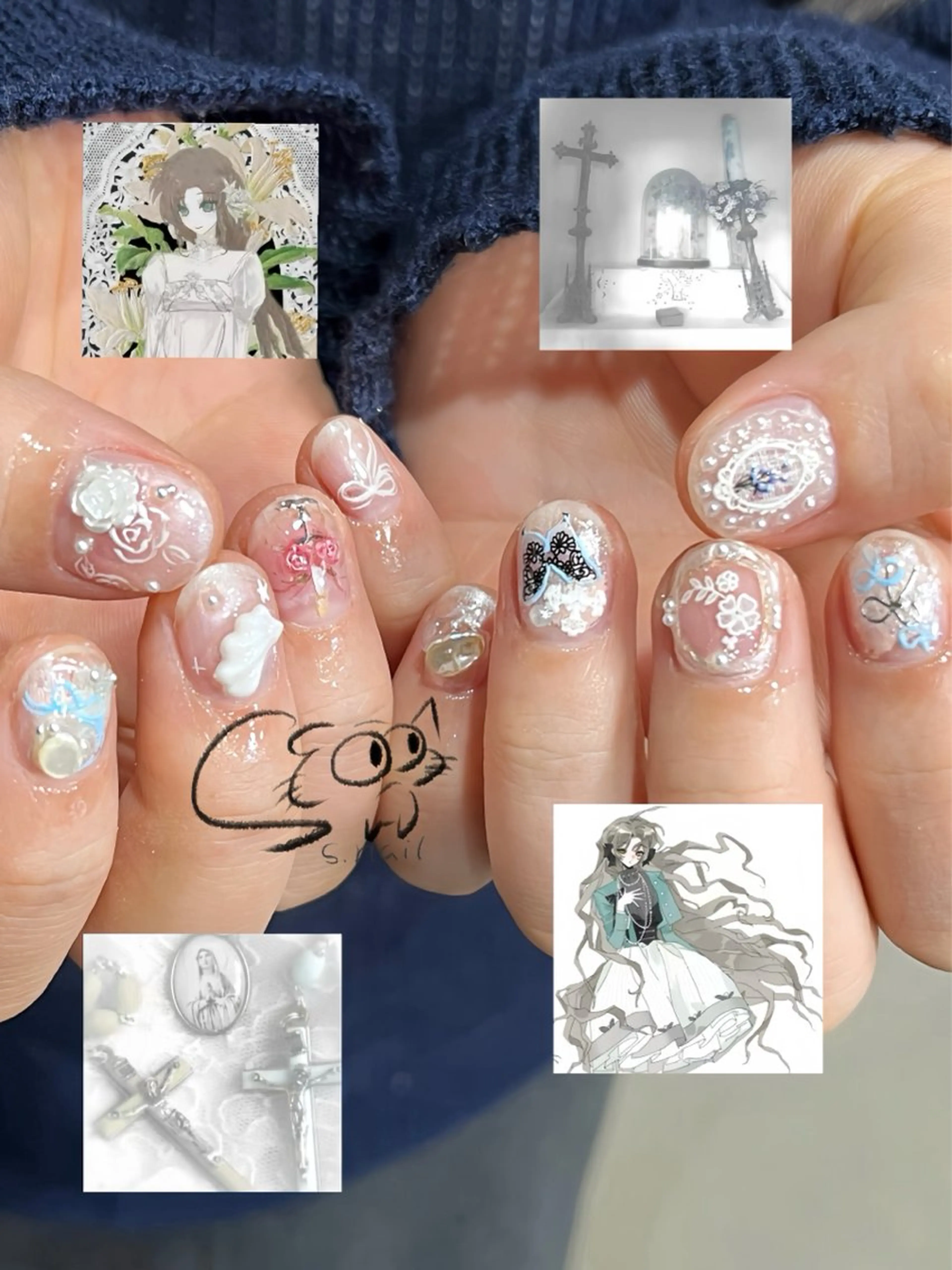 ネイル チークネイル フレンチネイル グラデーション マグネットネイル ワンカラーネイル ハンドネイル S.nail所属・S.nail _のネイルデザイン