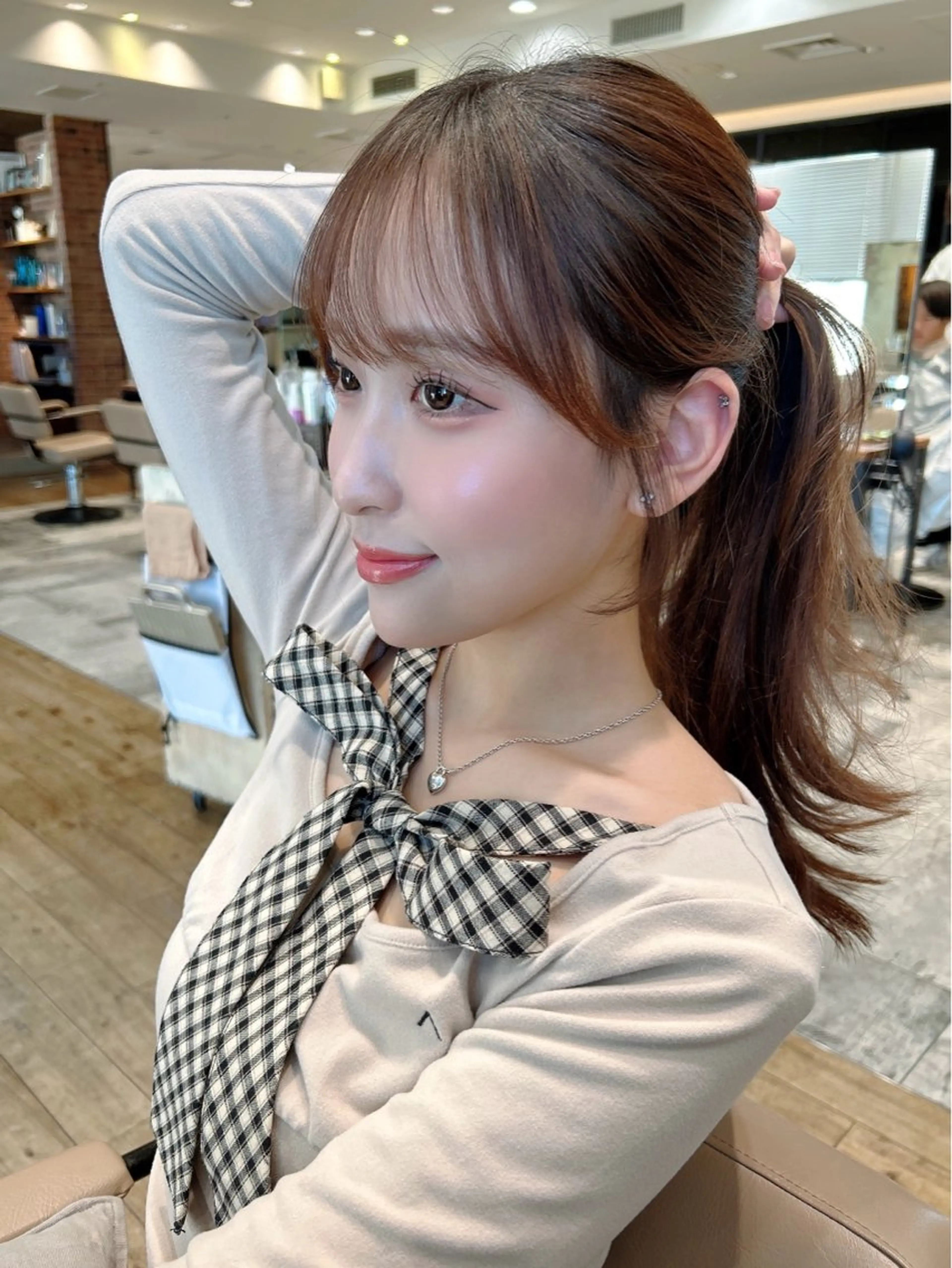 セミロング カラー パーマ カット ヘアカラー トリートメント 新宿✨顔周りカット 韓国ヘア/坂本亜裟海のヘアスタイル