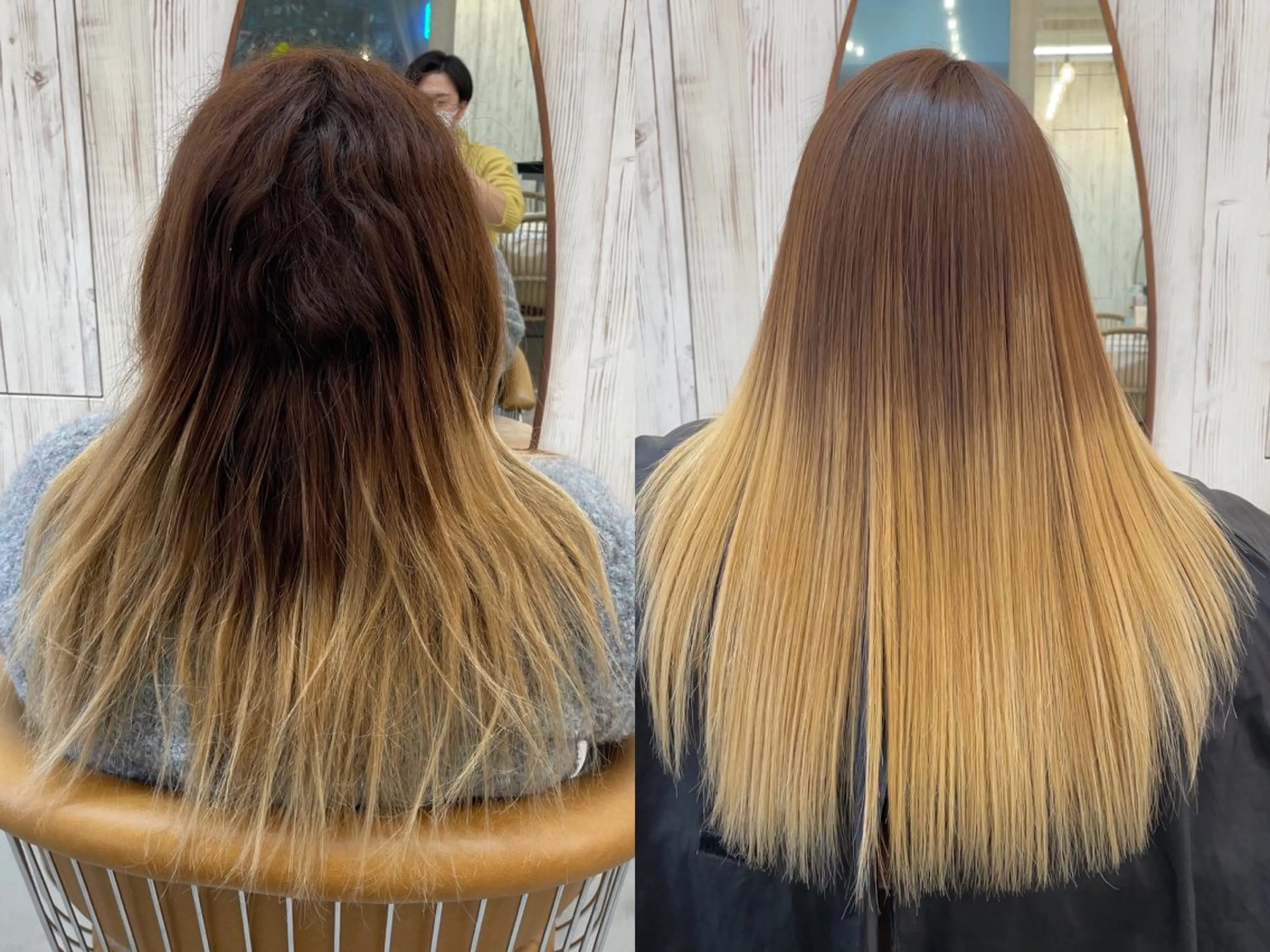 セミロング パーマ 縮毛/レイヤー 韓国/橋口のヘアスタイル