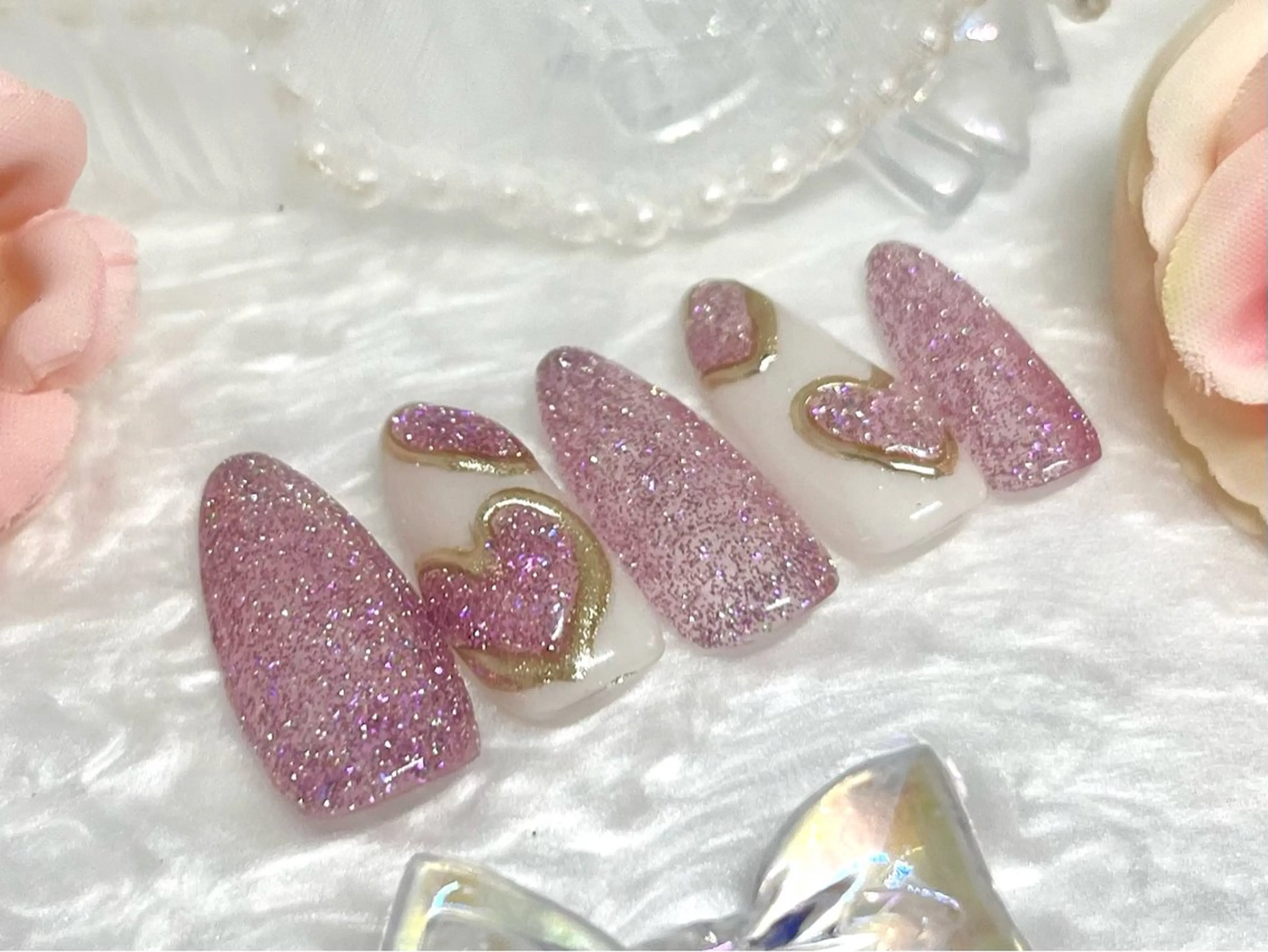 ネイル ハート RIKA@salon newsproutのネイルデザイン